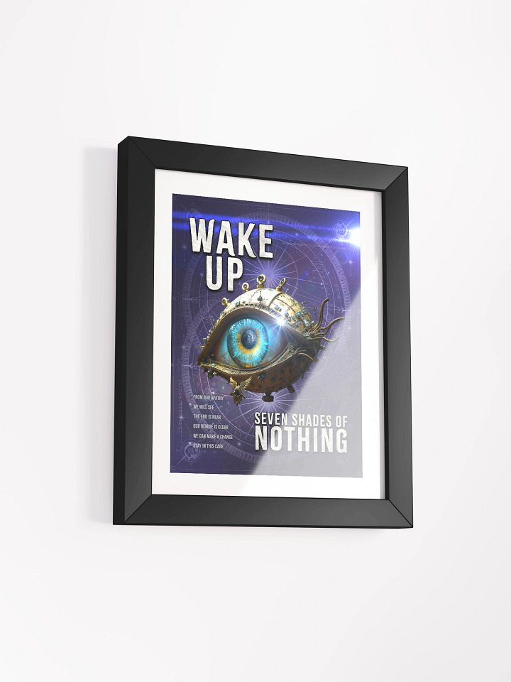 “Wake Up” framed lyric poster – vertical matte print from Seven Shades of Nothing – Framed High-Quality Matte Poster product image (2)
