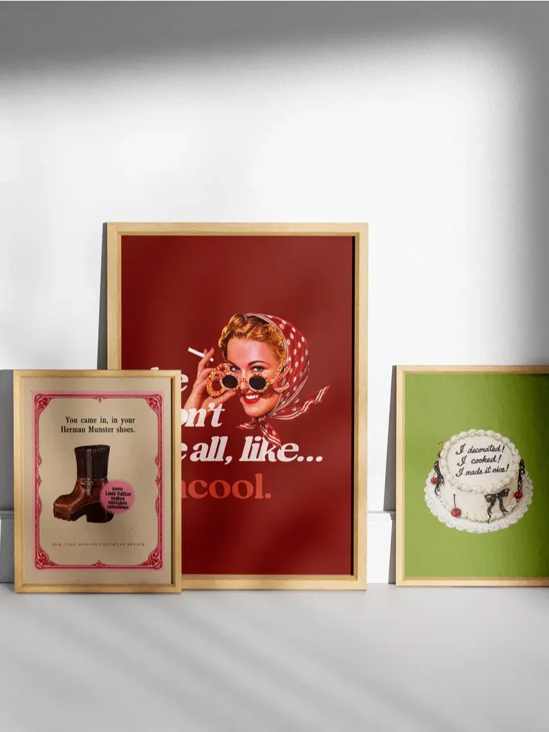 3 RHONY Art Prints, Digital Download, Retro Gallery Wall Prints product image (2)