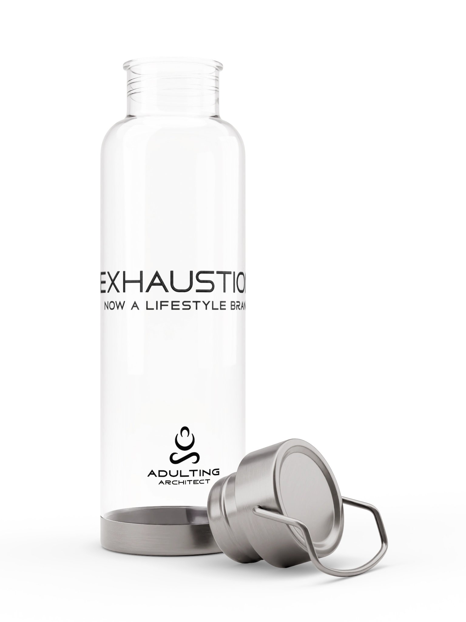 "Exhaustion: Now a Lifestyle Brand" - Water Bottle product image (5)