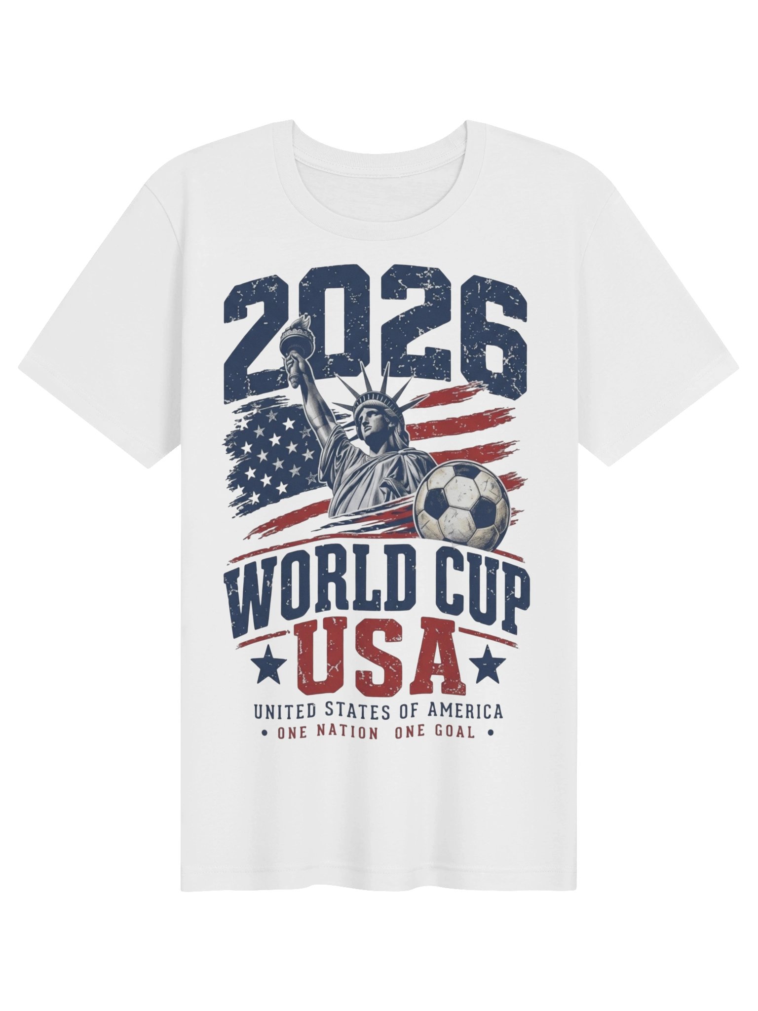 2026 Global Football Tournament USA Liberty One Nation One Goal Patriotic Soccer Tee product image (2)