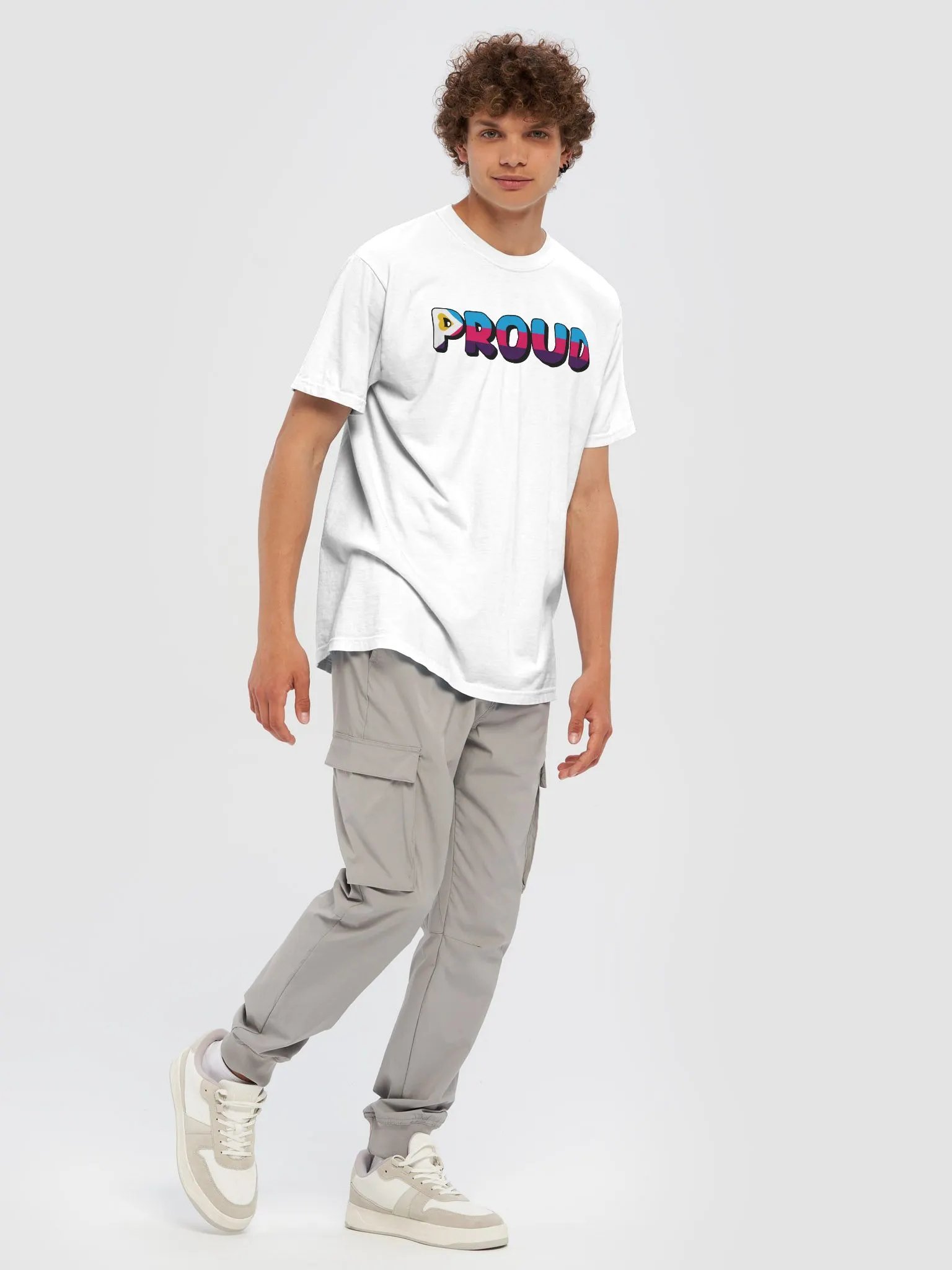 The 'PROUD poly' T-Shirt - White product image (7)
