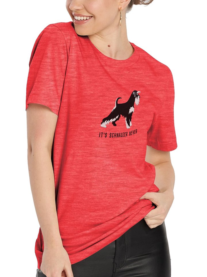 It's Schnauzer Never T-Shirt(Embroidered) of a Miniature Schnauzer(Black & Silver) product image (2)