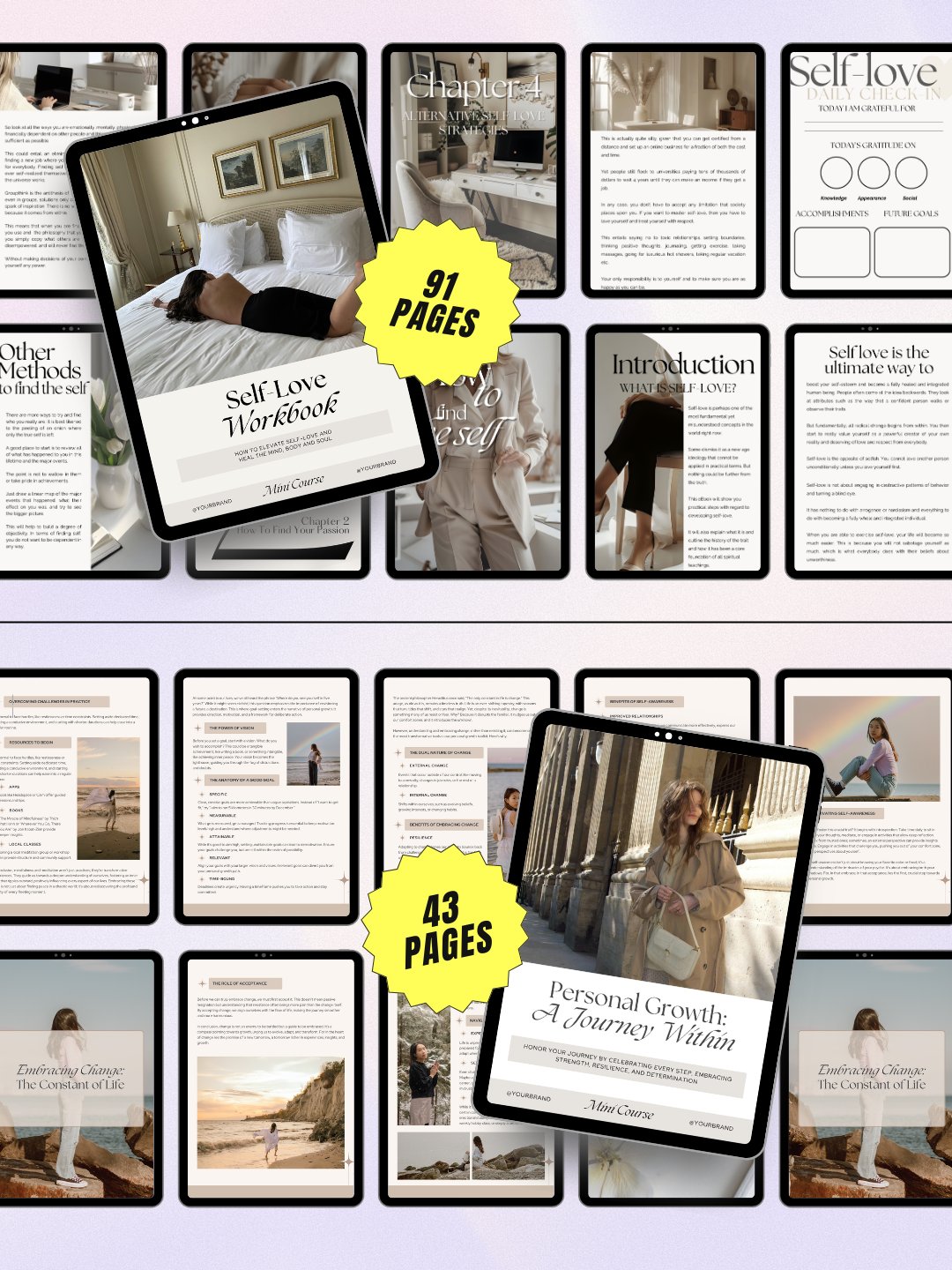 7 Wellness & Self Care eBooks + Workbooks Bundle | MRR PLR Bundle product image (6)