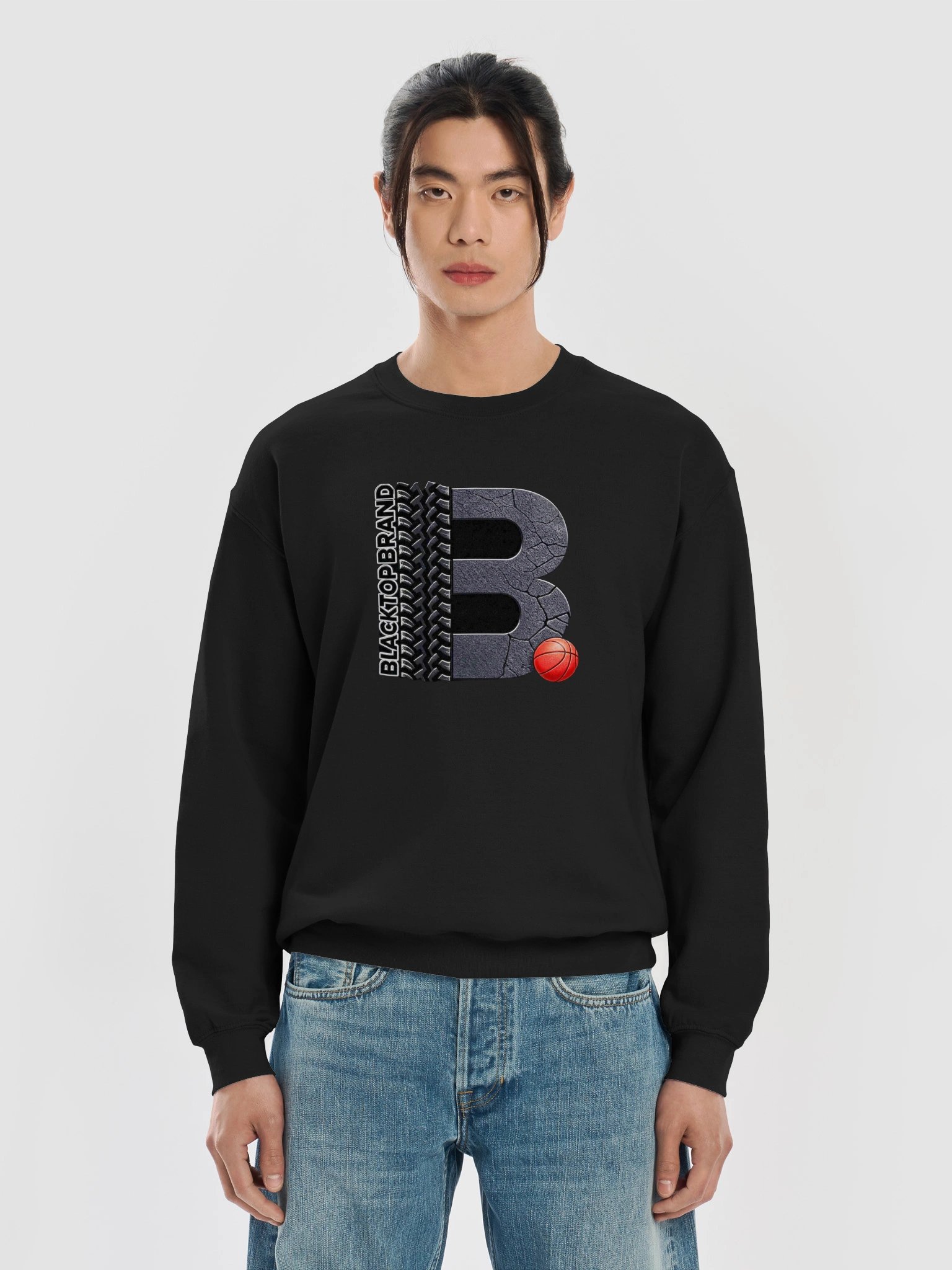 Blacktop Brand Basketball Logo Crewneck Sweatshirt product image (47)