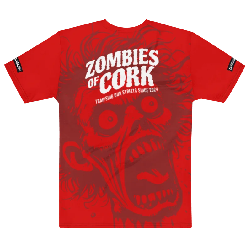 Zombie Floating Head Allover Print T-Shirt (Blood Red Version) product image (5)