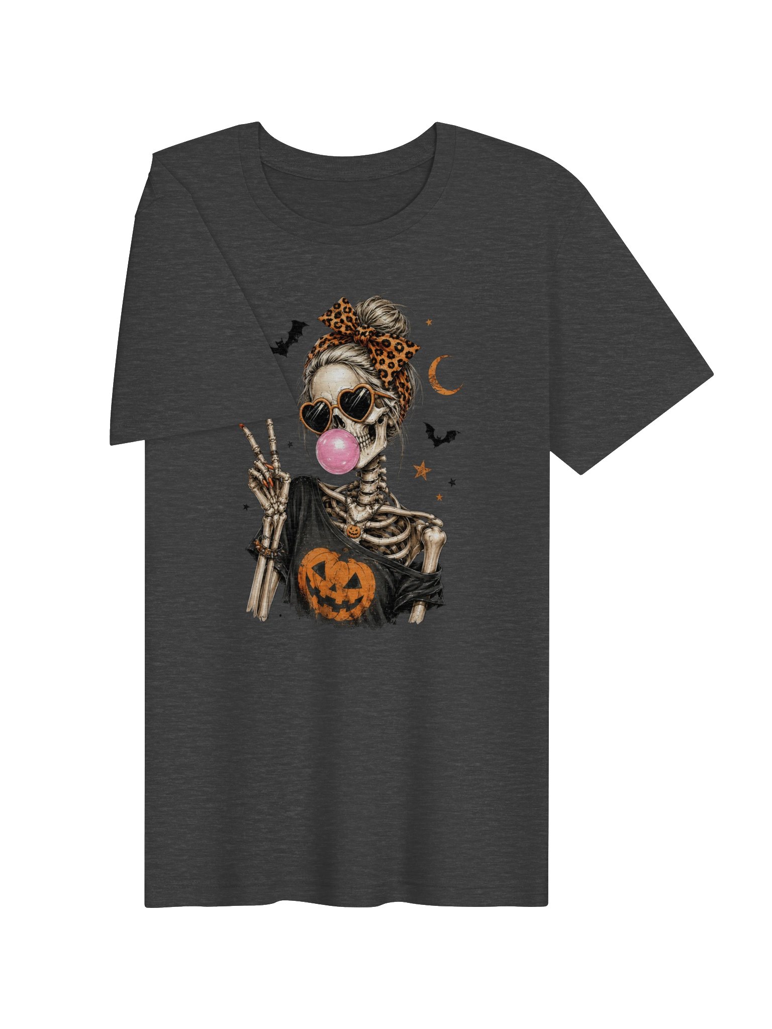 Spooky Skeleton Girl T-Shirt | Girly Halloween Graphic Tee product image (19)