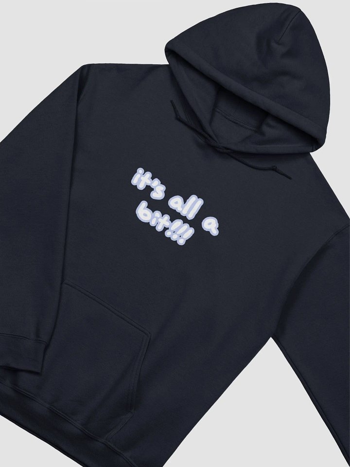 “It’s all a bit!!!” (lined design, #BDCAEF) classic hoodie product image (1)