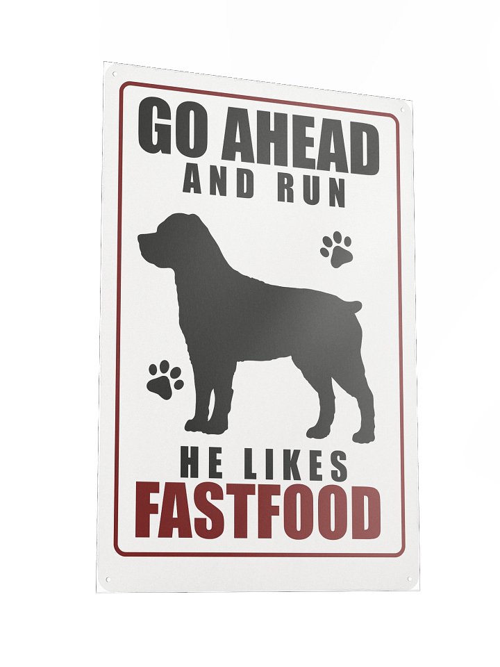 Fast Food Lover Rottweiler Warning Poster product image (4)