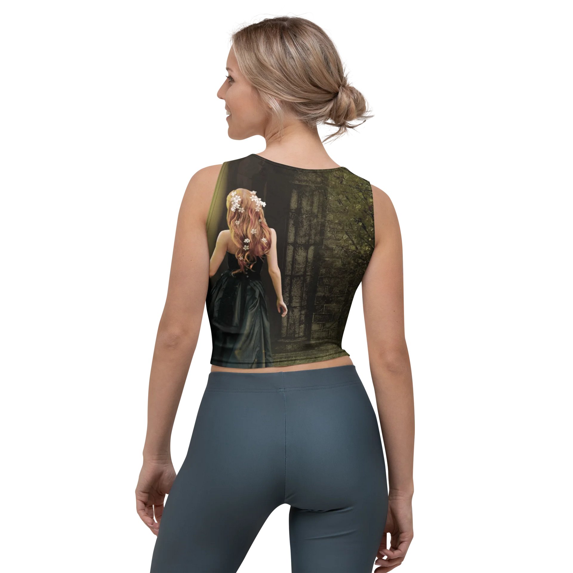 'Elven Stories - Blinded By The Light' All-Over Crop Top product image (2)