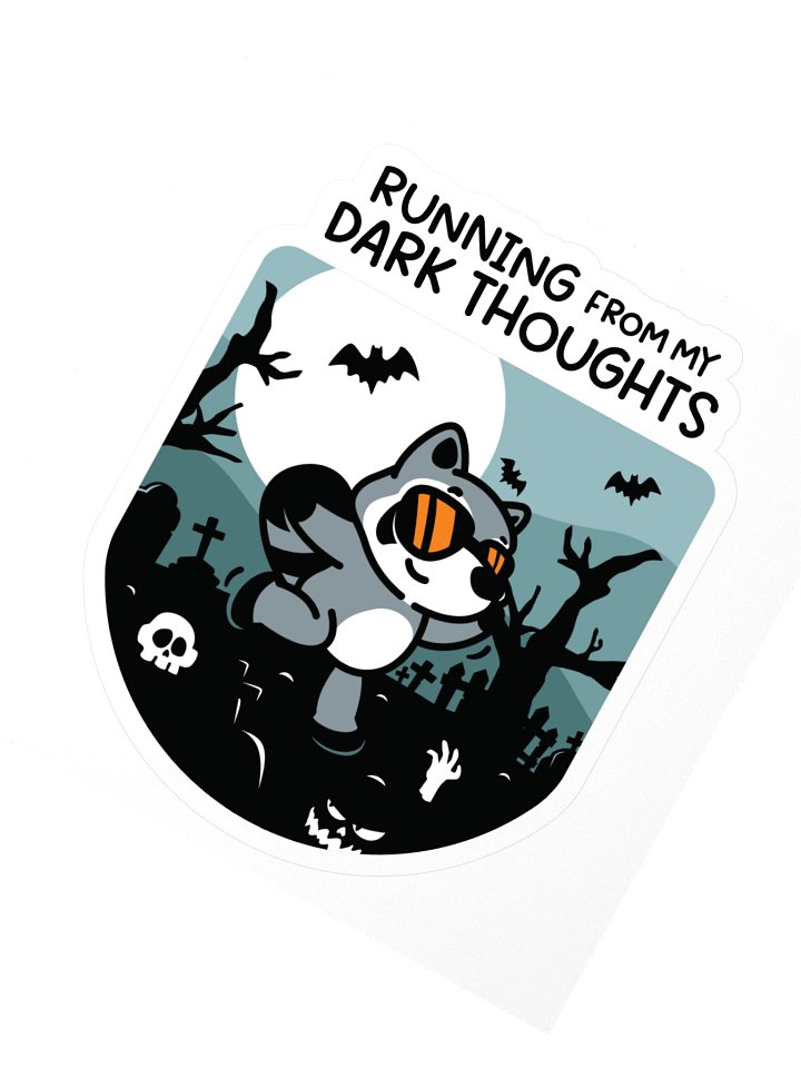 Running From My Dark Thoughts Sticker product image (2)