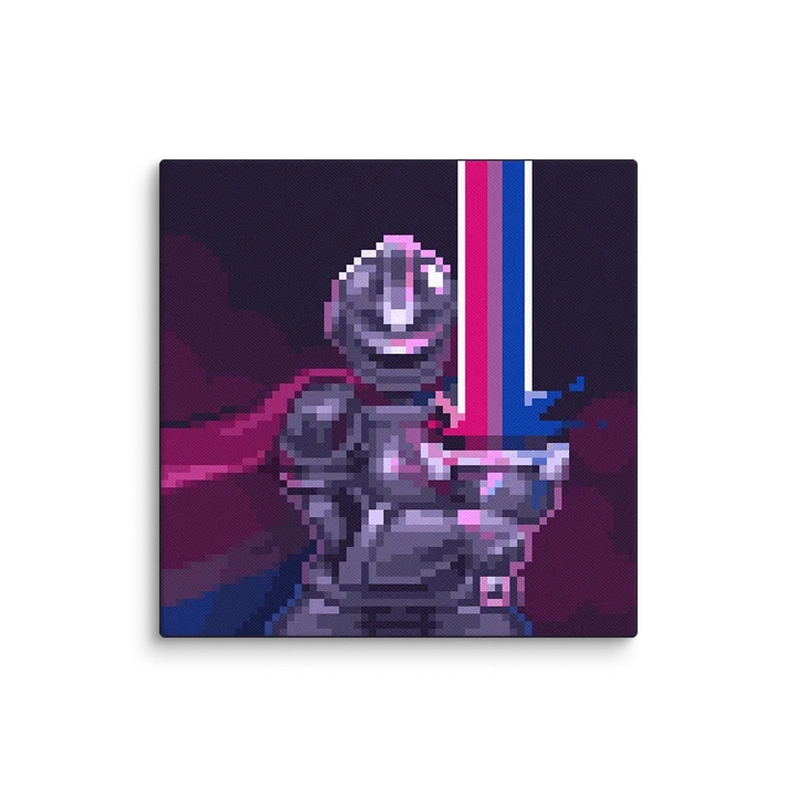 Bisexual Knight Pixel Art Canvas Print product image (2)