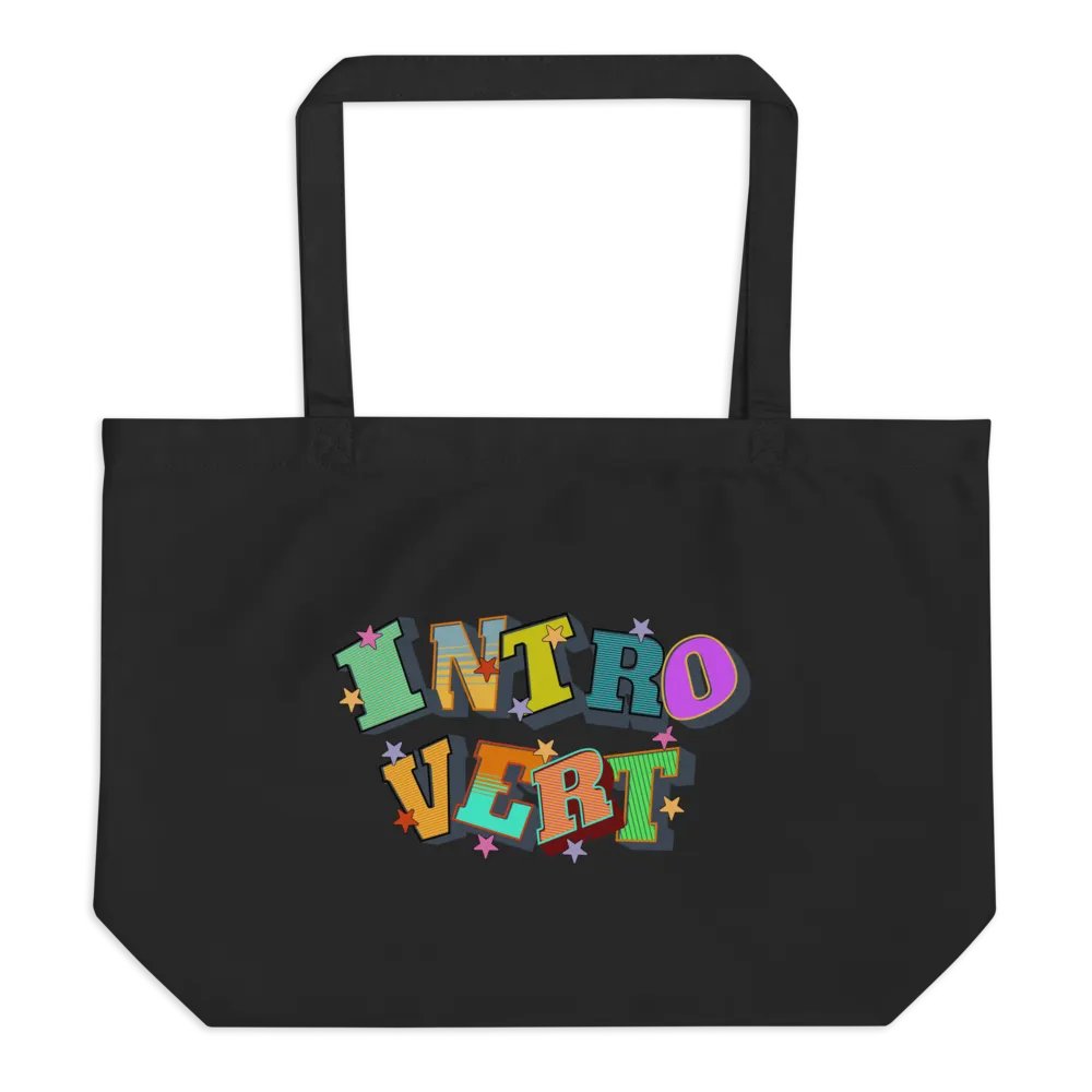 Introvert Block Letter Starry Statement Tote product image (1)