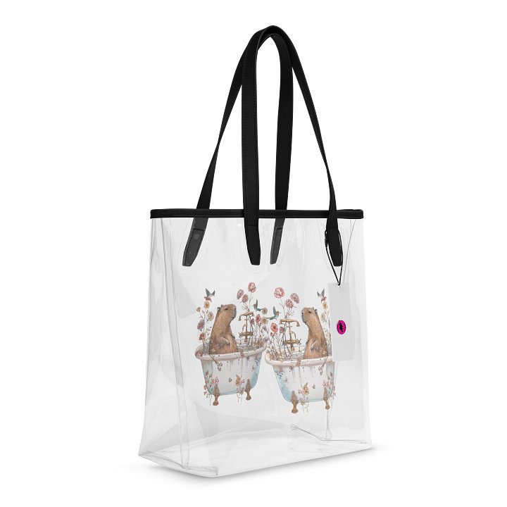Whimsical Capybara Clear Tote Bag product image (1)
