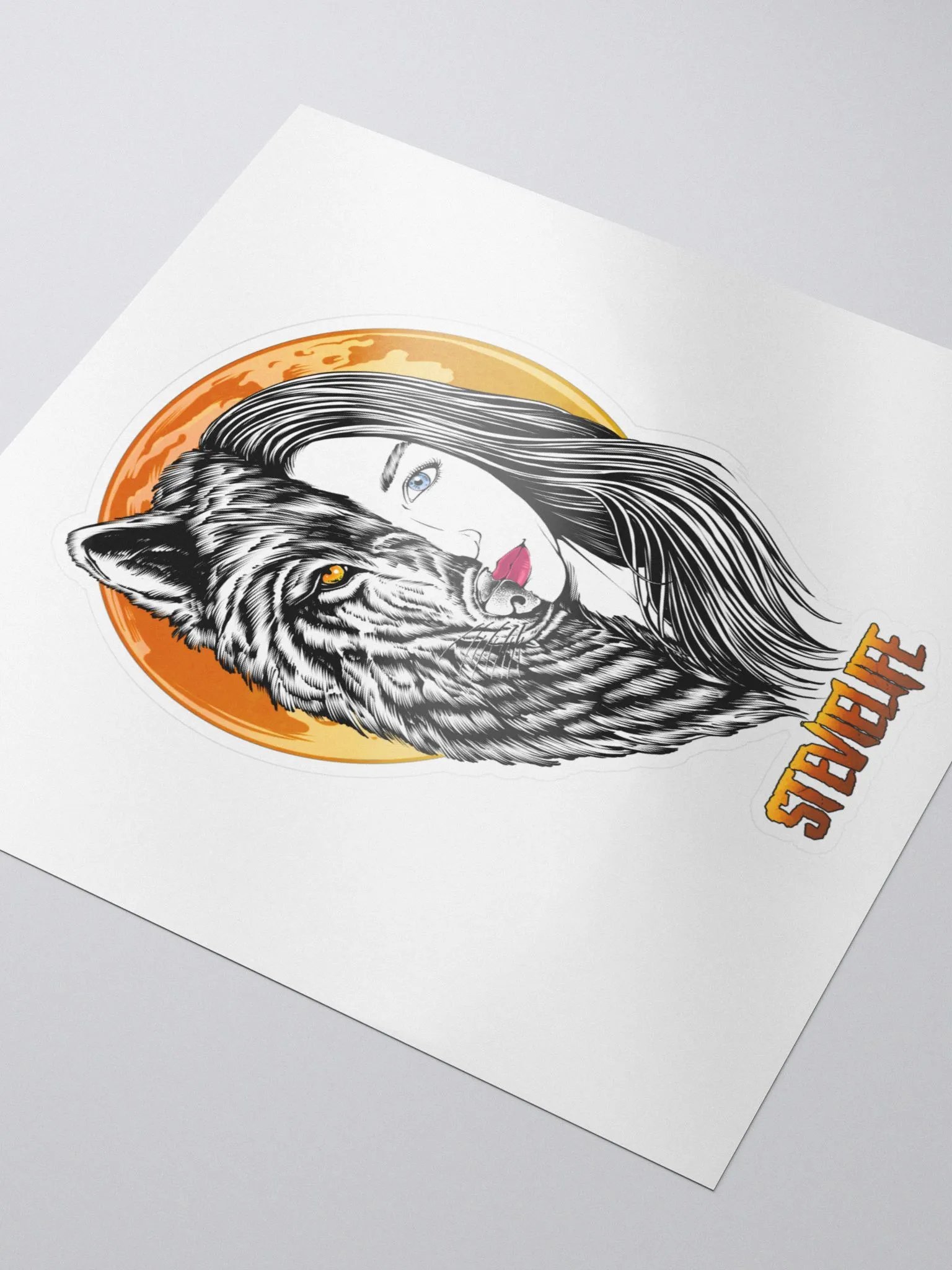 Wolf Face Sticker product image (3)
