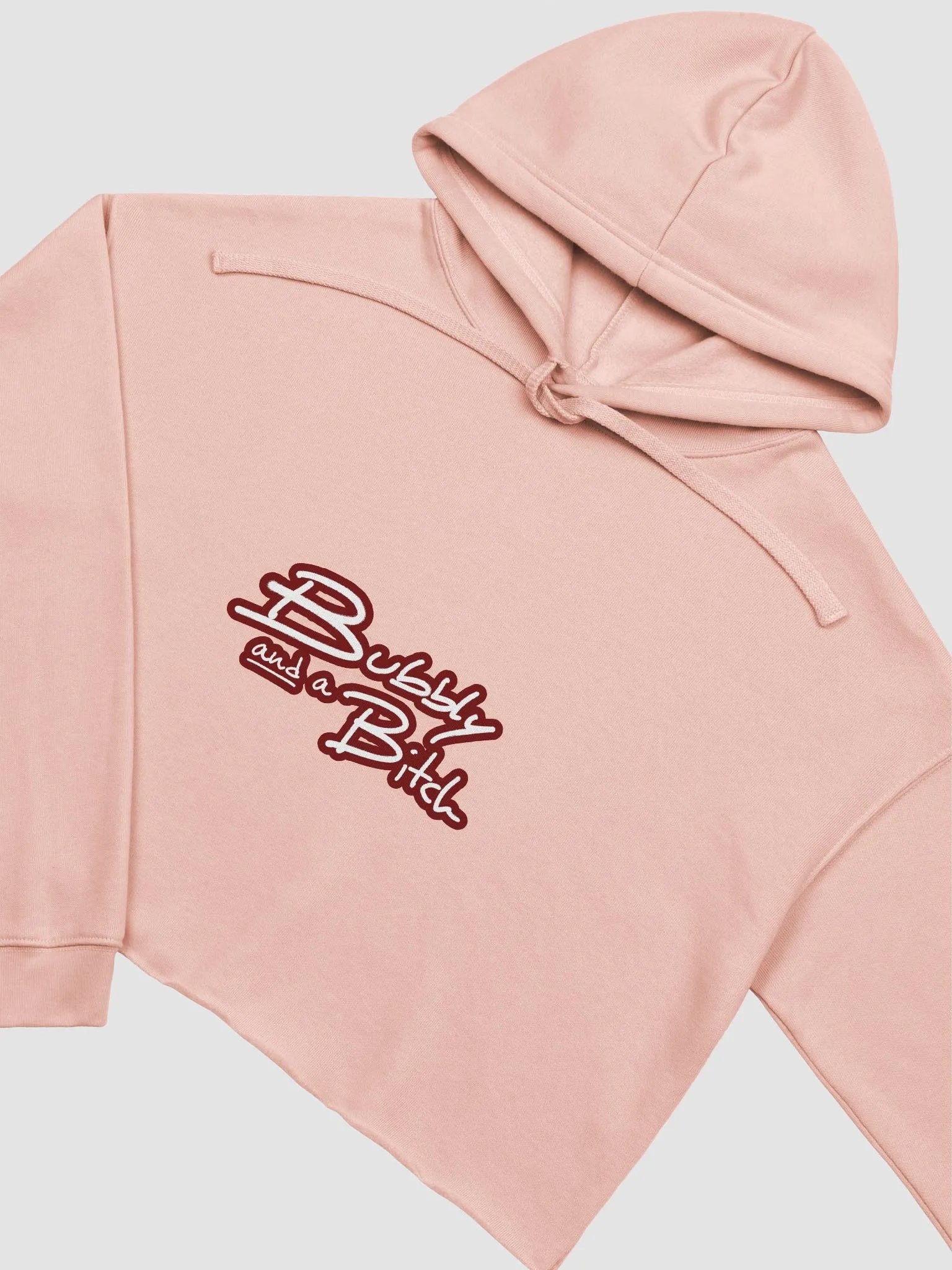 Bubbly and a B*tch (lined design, #6D1616) fleece cropped hoodie product image (9)