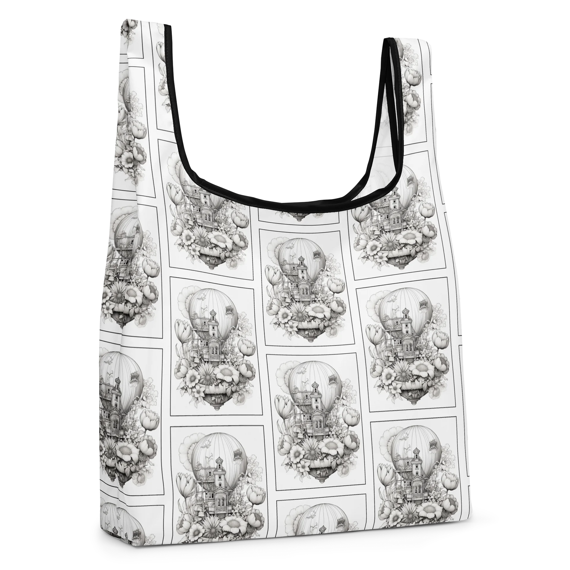 Sky Homes Vintage Fantasy Floral Hot Air Balloons Bag product image (4)