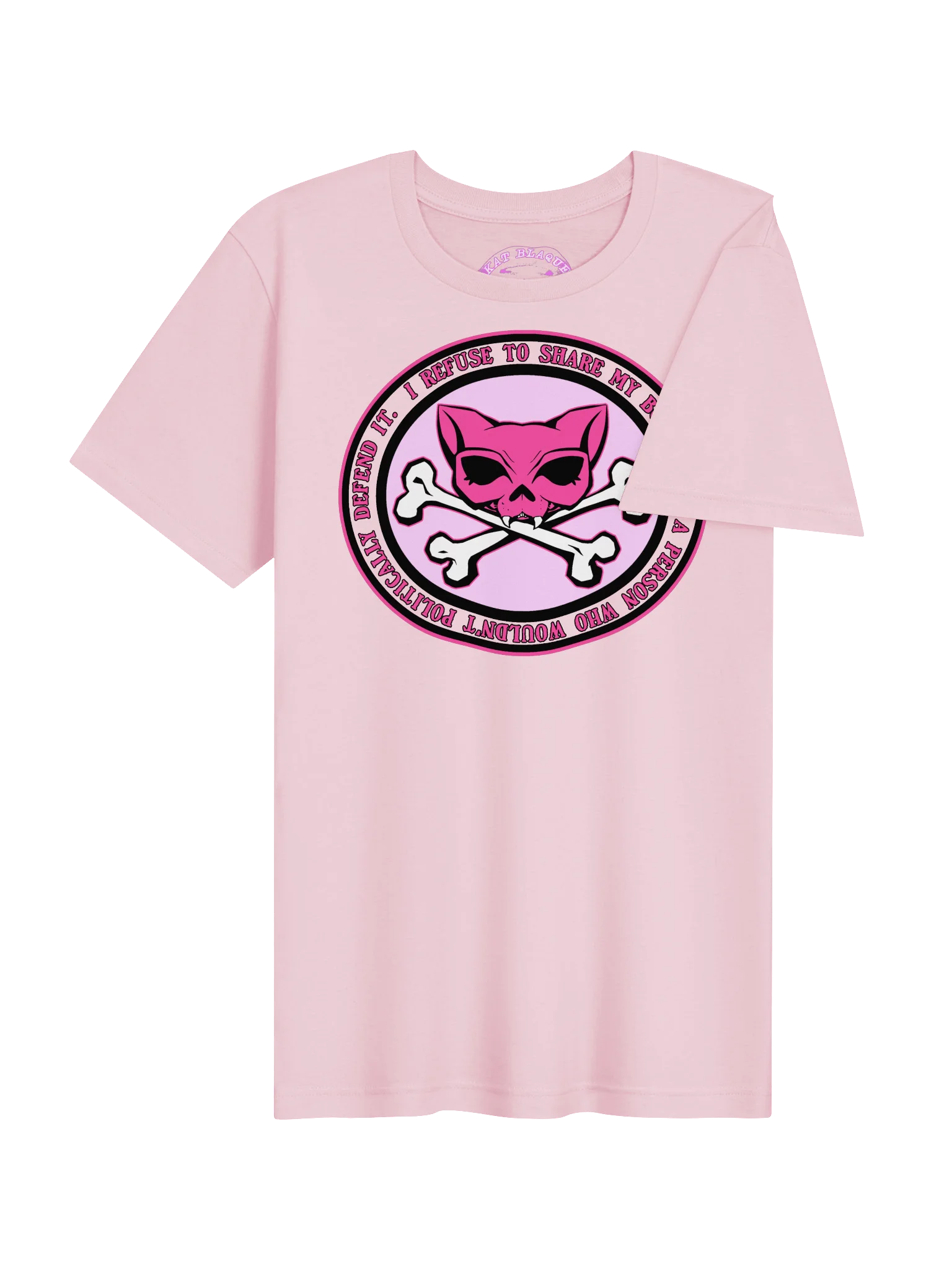 I Refuse Pink Kat Skull Shirt product image (4)