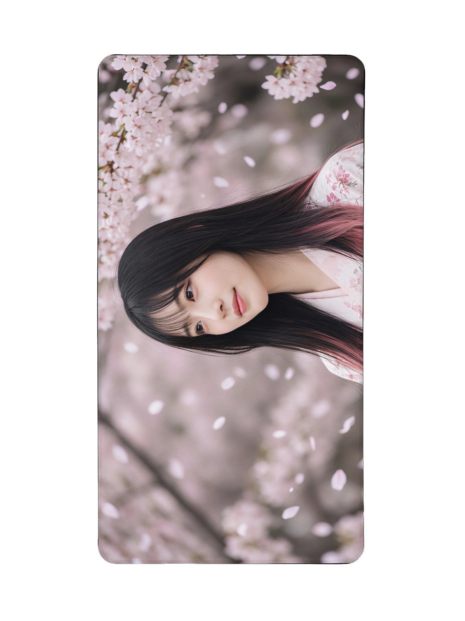 Sakura Blossom Japanese Garden Desk Mat 15.5" x 31.5" | Aesthetic Floral Extended Mouse Pad product image (2)