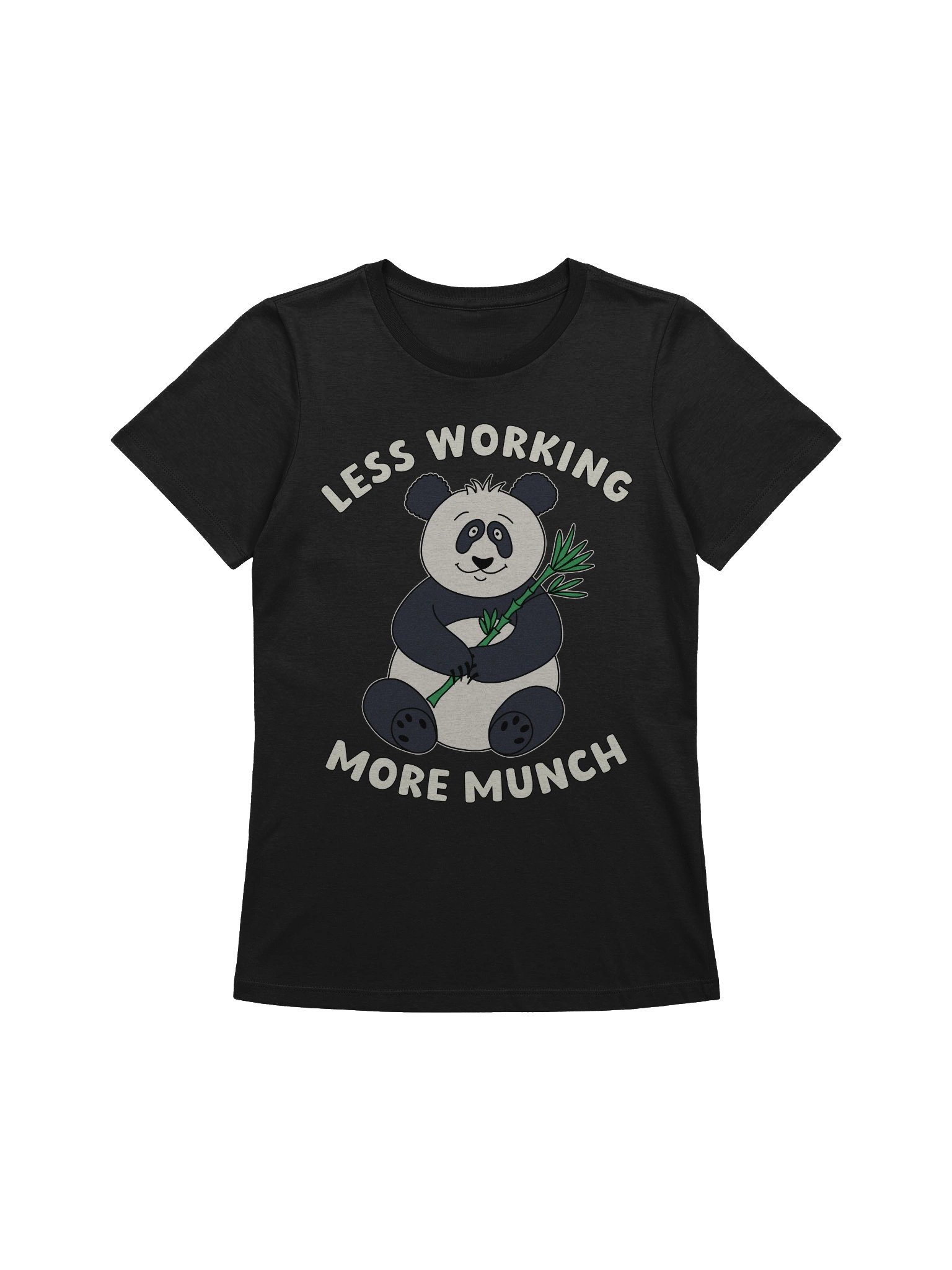 Less Working More Munch Panda Women's Relaxed-fit T-shirt product image (1)