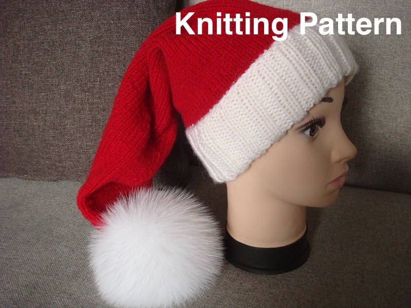 Classic Santa Hat Knitting Pattern product image (4)