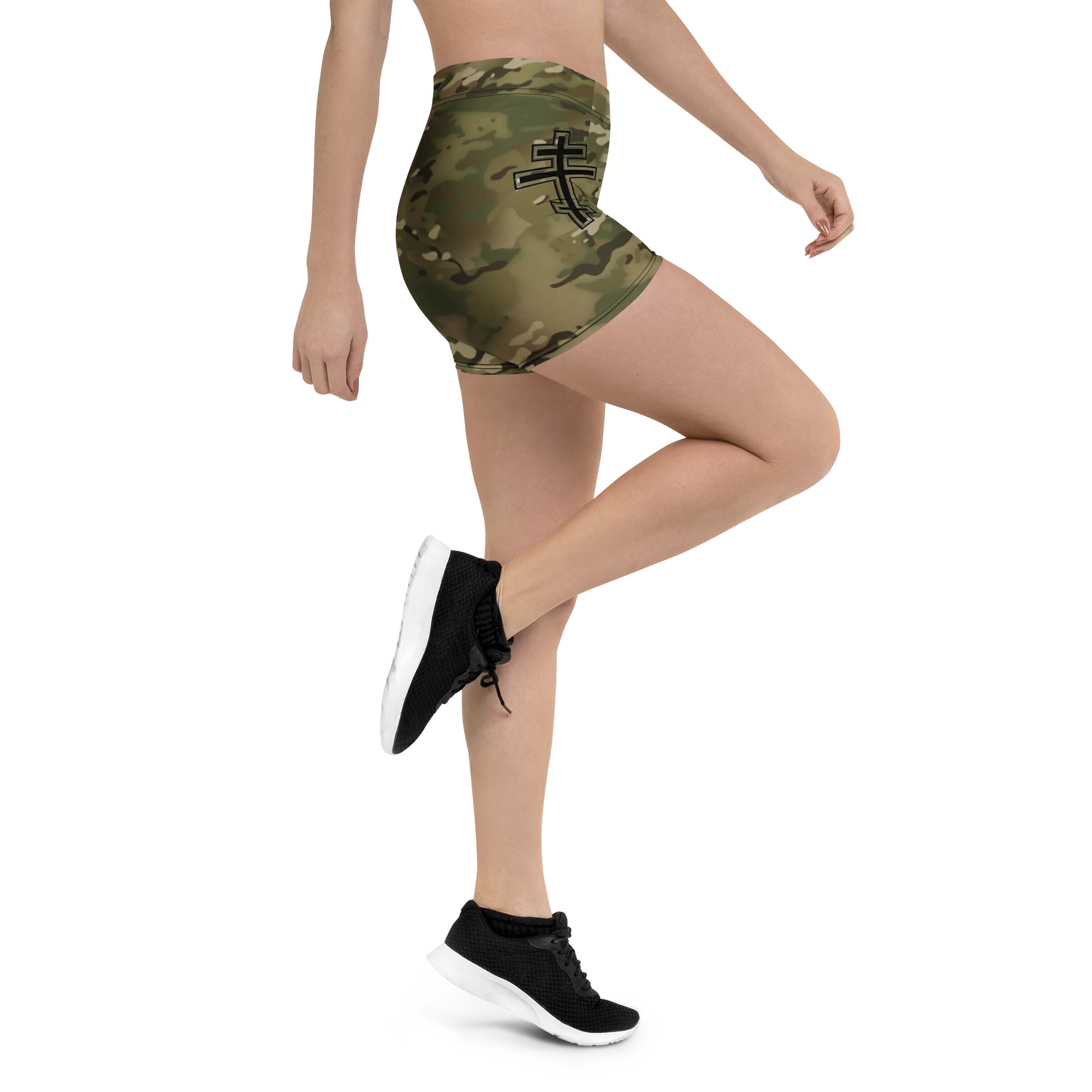 Faithful Camo: Proverb 3:25 Compression Shorts - Multicam product image (4)