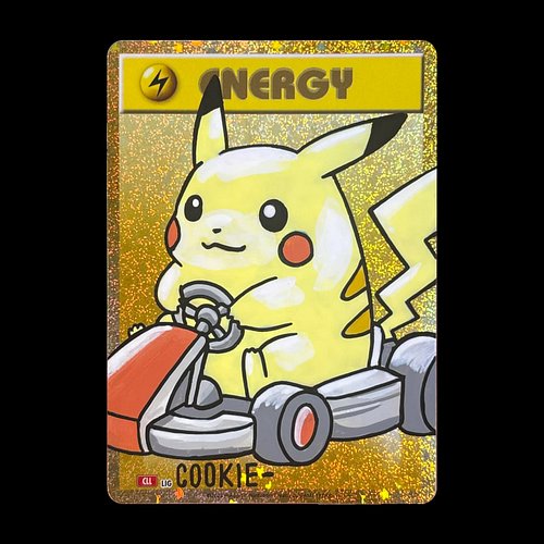 Racing pikachu sketch on energy by @mattsworlds 
Inspired by Mario kart with classic chonky pikachu design
Autograph gradeabl...