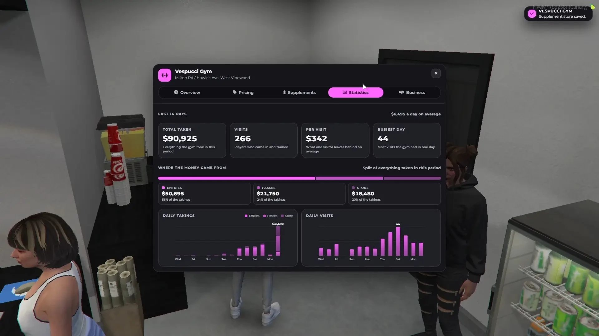 Realistic Gym System — 23 Exercises, Gym Creator, Ownable Gyms, 2 Custom MLOs [ QBCore / ESX / QBOX ] product image (3)