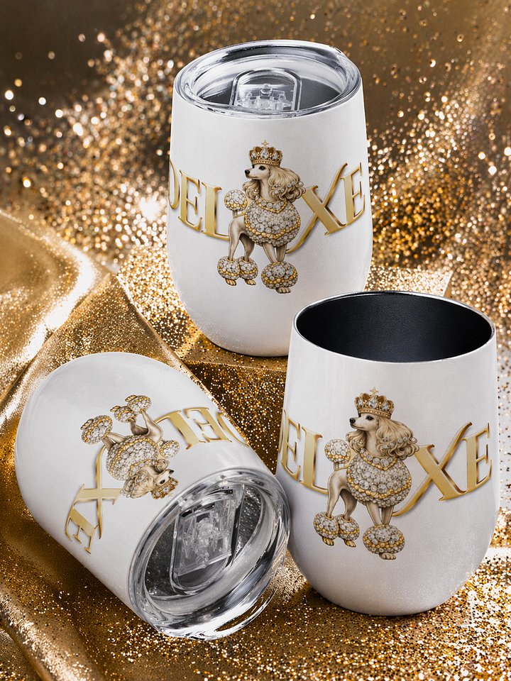 Deluxe White Poodle Wine Tumber product image (1)