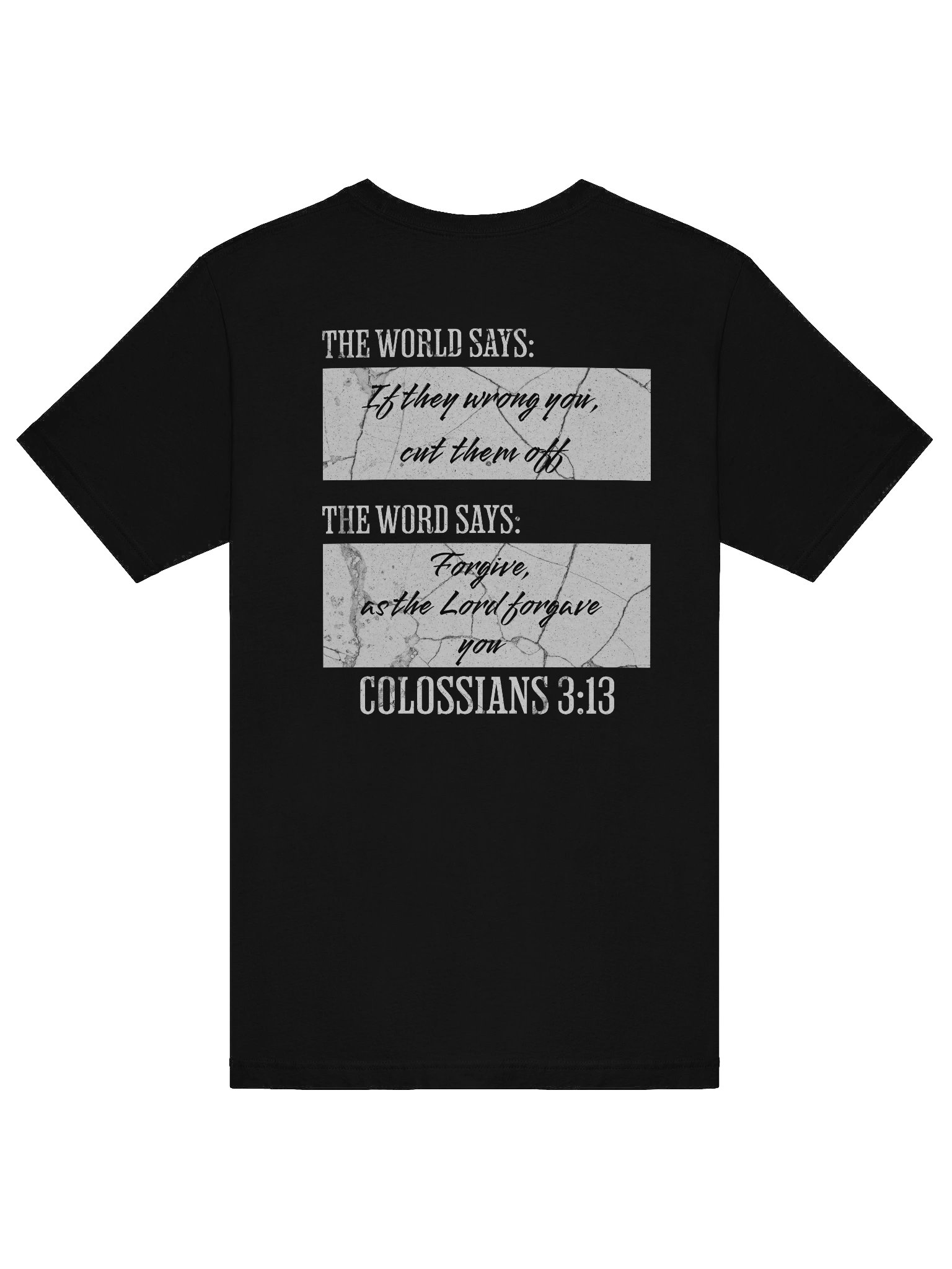 YHWH - Word vs World Slim Fit T shirt "Forgiveness" product image (6)