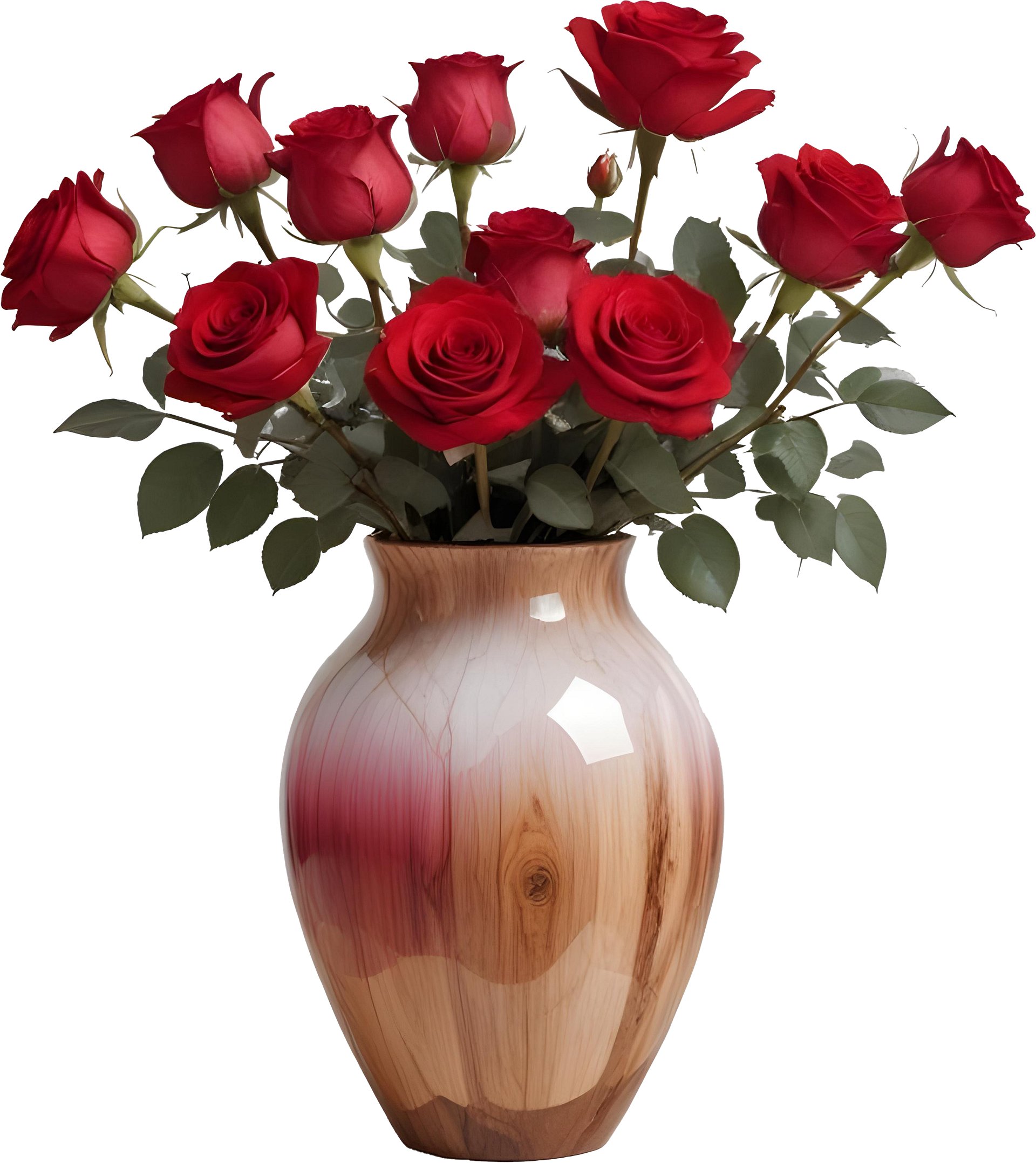 Rosewood Elegance Vase - PNG product image (1)
