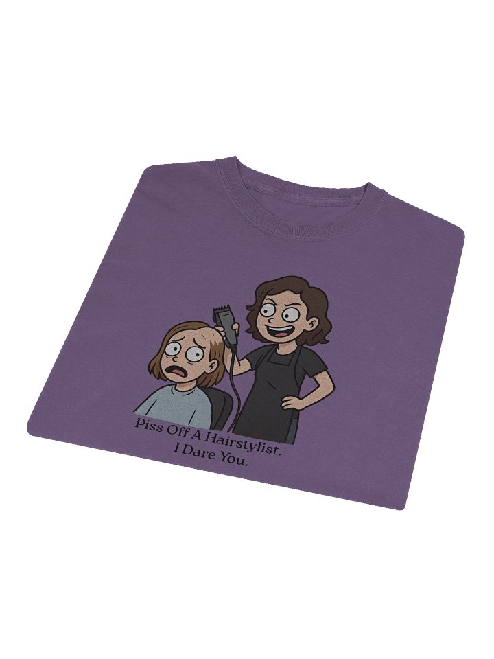 “Piss Off A Hair Stylist. I Dare You.” Funny Stylist Long Sleeve T-Shirt | Sarcastic Hairdresser Long Sleeve Tee product image (1)