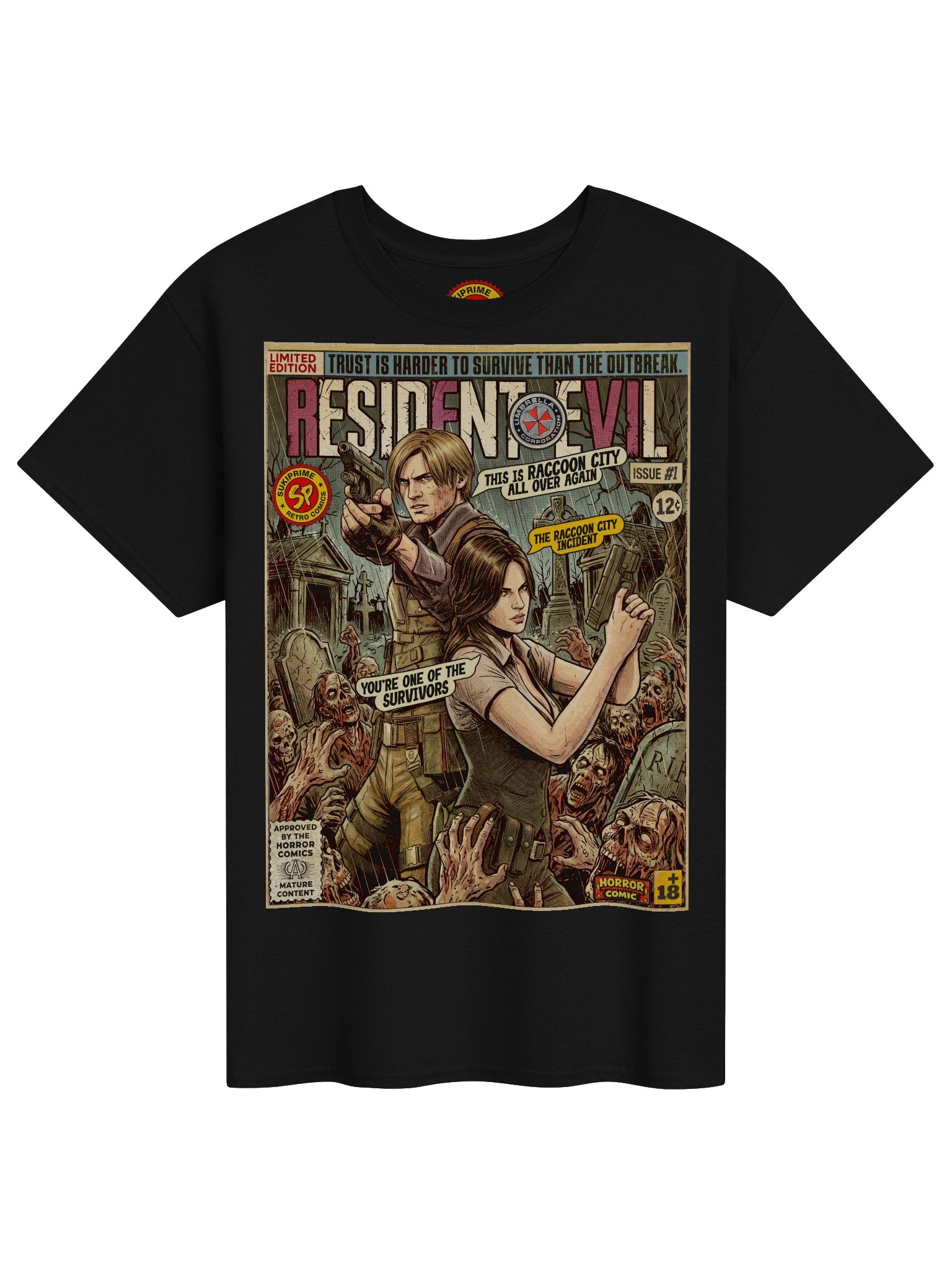 Resident Evil 6 Leon & Helena Comic Art T-Shirt product image (1)