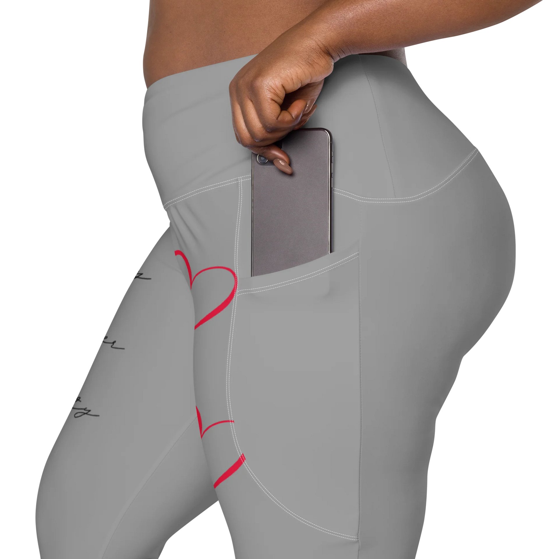"Qu@lity He@rt" Leggings (Grey) product image (8)