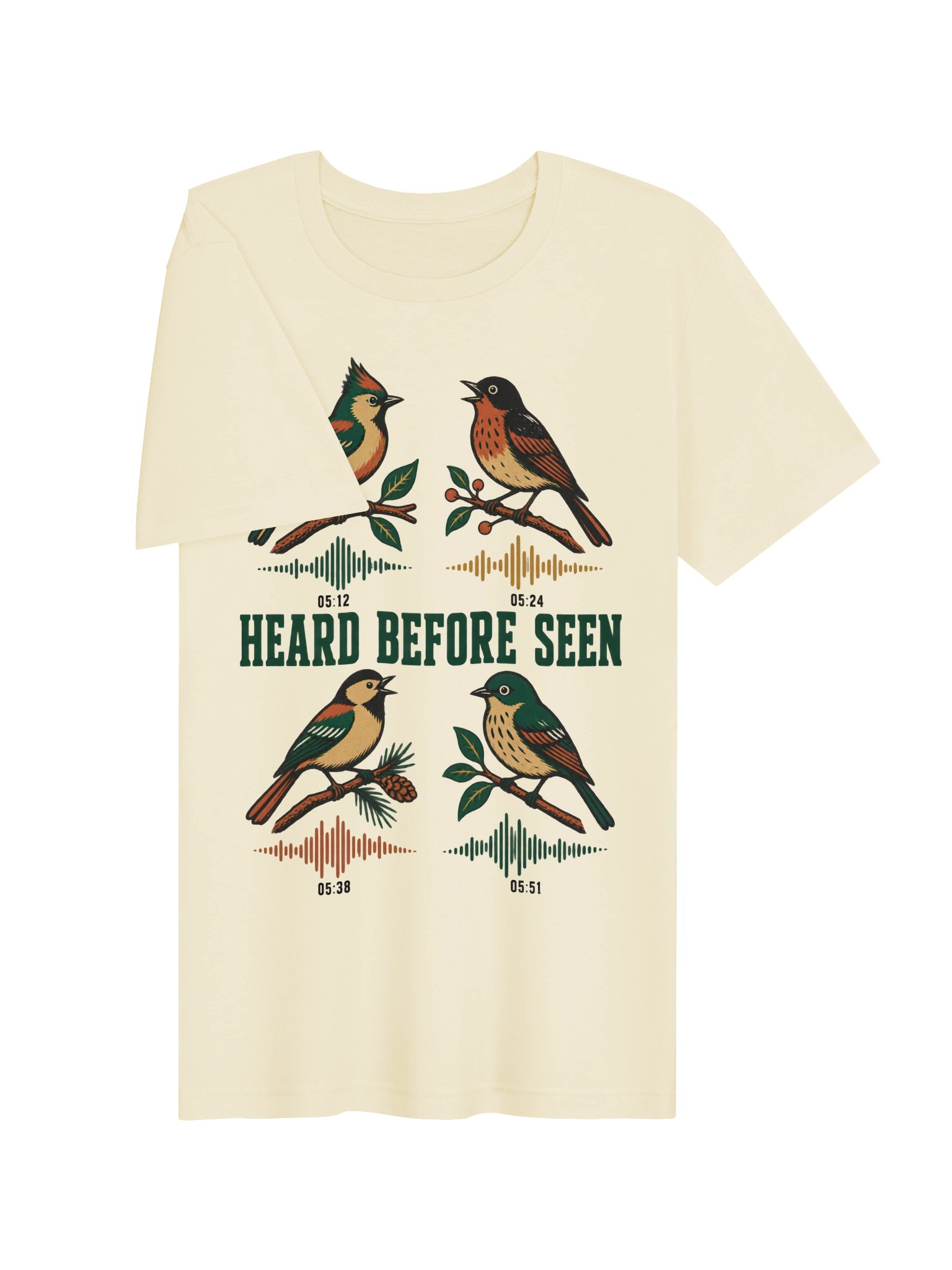 Dawn Chorus Roll Call — Birding by songs / backyard birds Graphic T-Shirt product image (23)