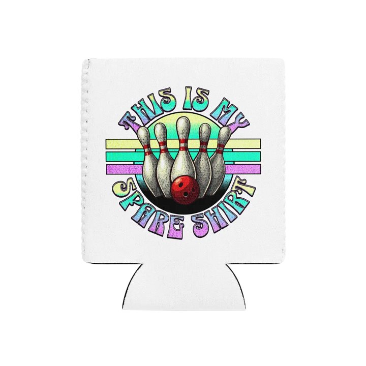 This Is My Spare Shirt Bowling Ball Retro Can Cooler product image (1)