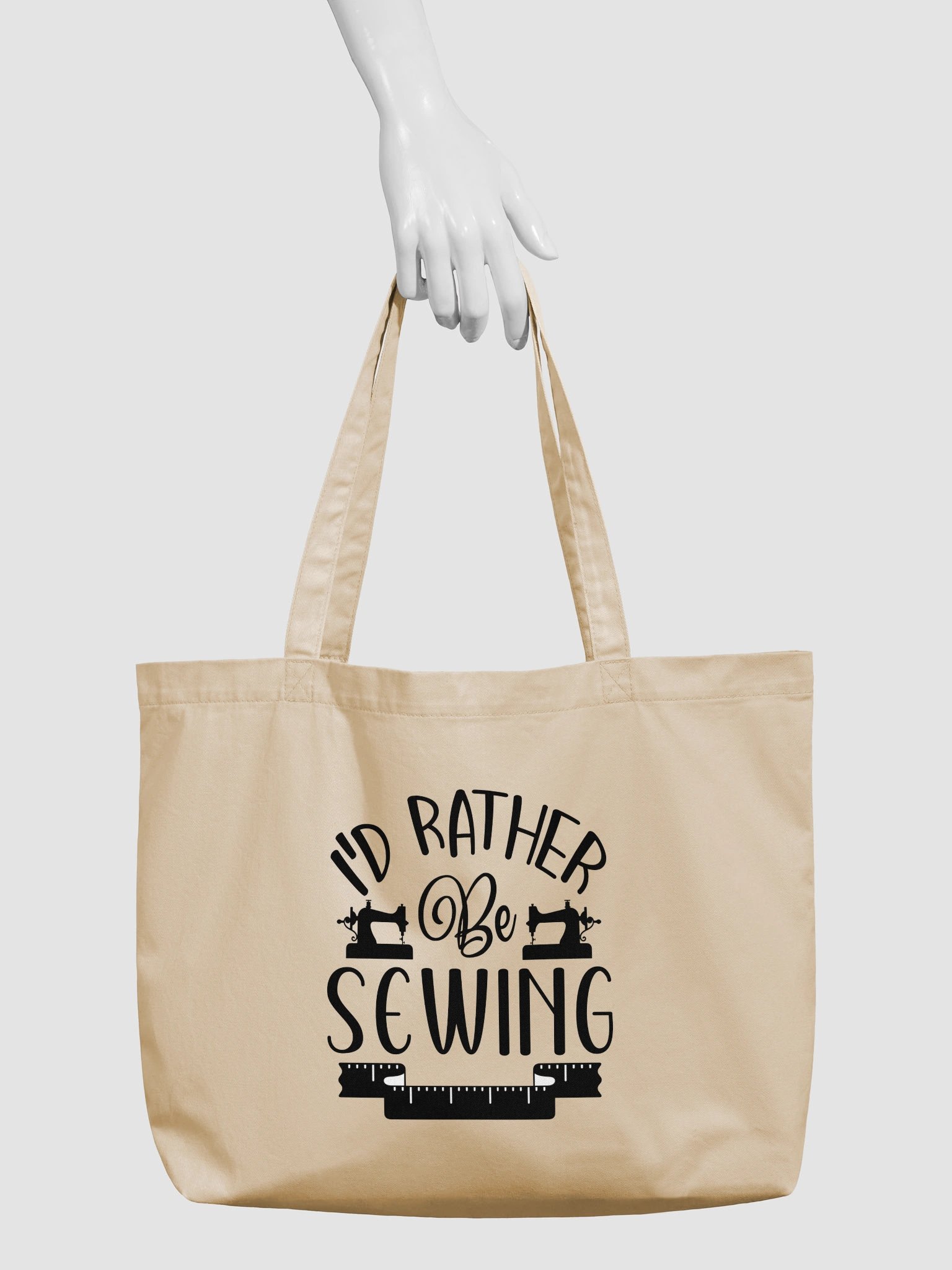 "I'd Rather Be Sewing" Tote Design product image (3)