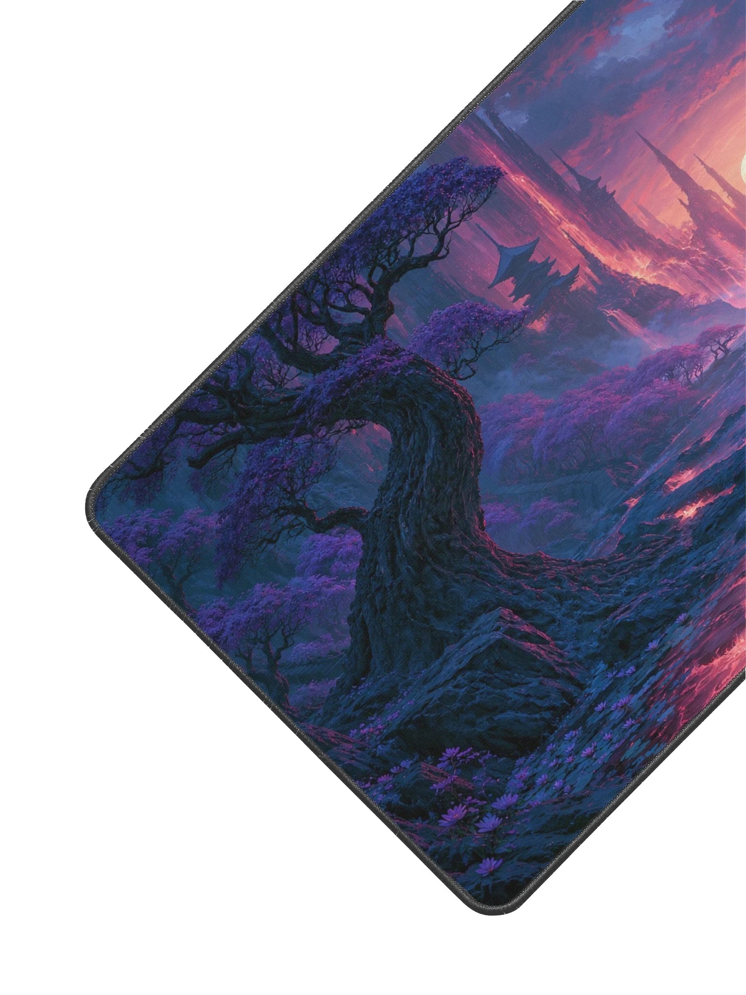 Moonrise at the Violet Citadel Desk Mat product image (3)