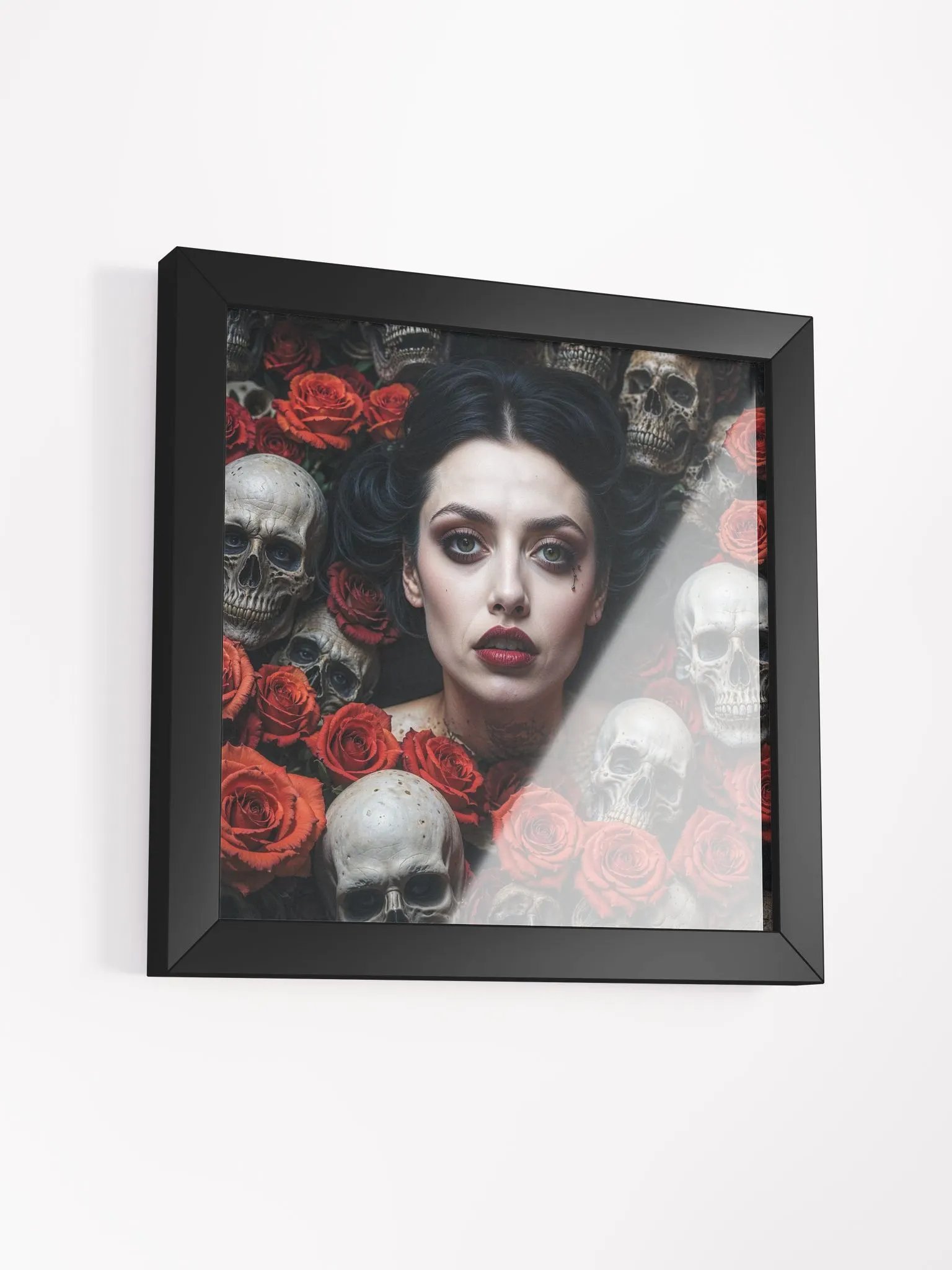 Gothic Skulls and Roses Framed Print product image (31)