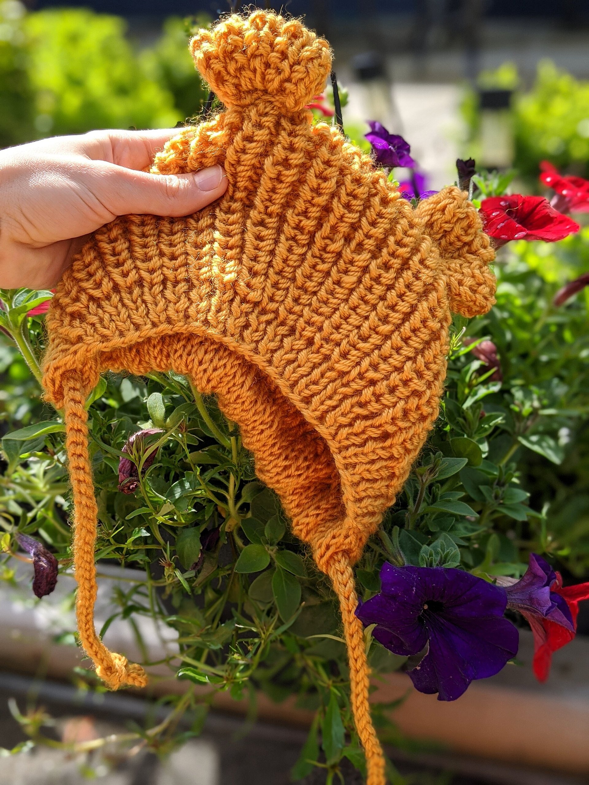 Spikelet Baby Bonnet with Ears Knitting Pattern product image (3)