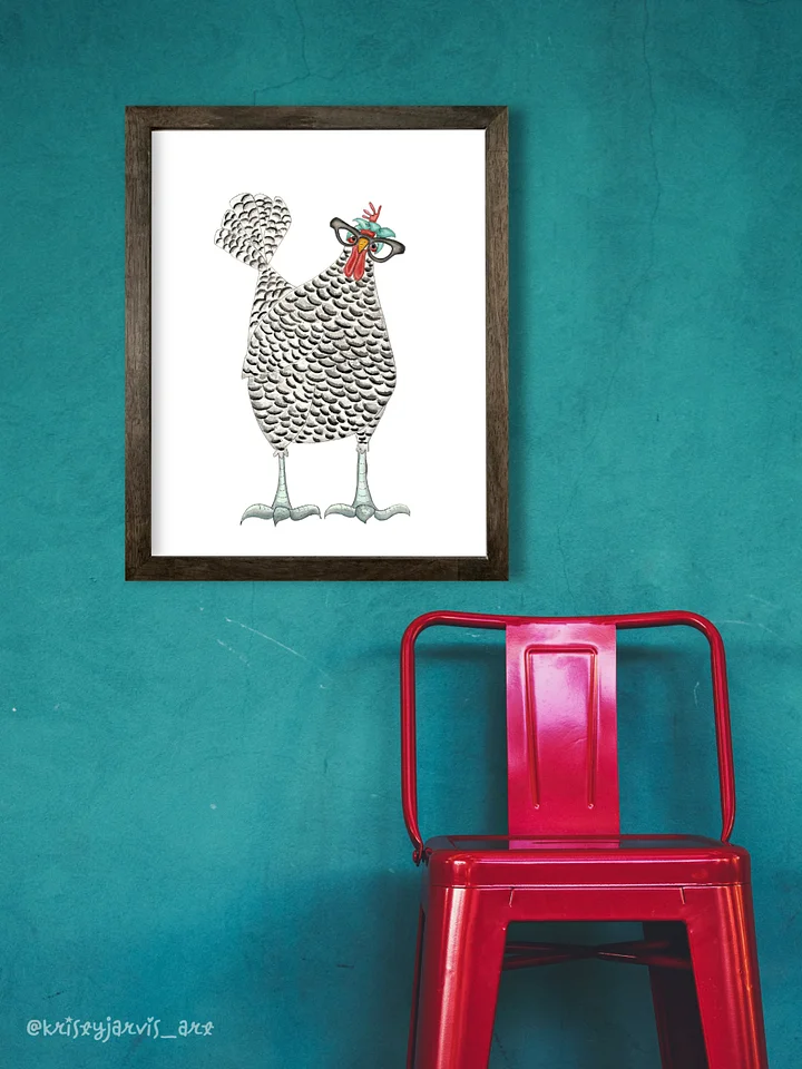 Watercolor Chicken Print product image (2)