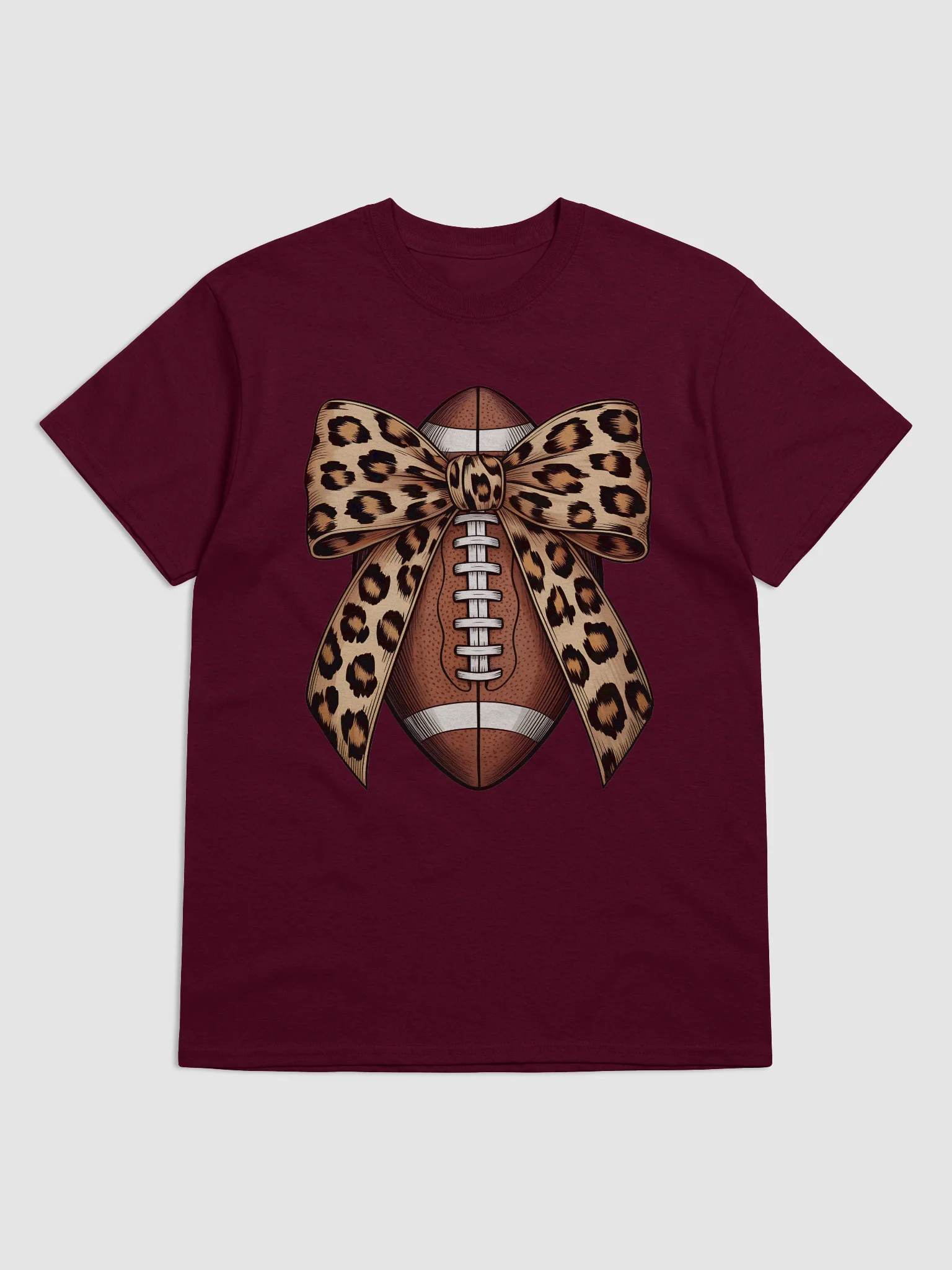 Leopard Bow Football Tee product image (56)