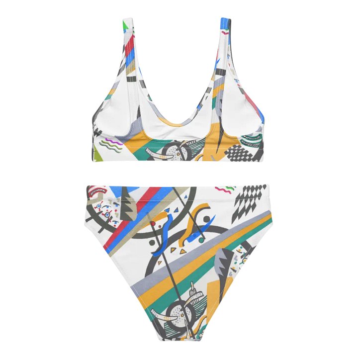 Abstract Lithographic Pattern Design High Waisted Bikini - V4 product image (1)