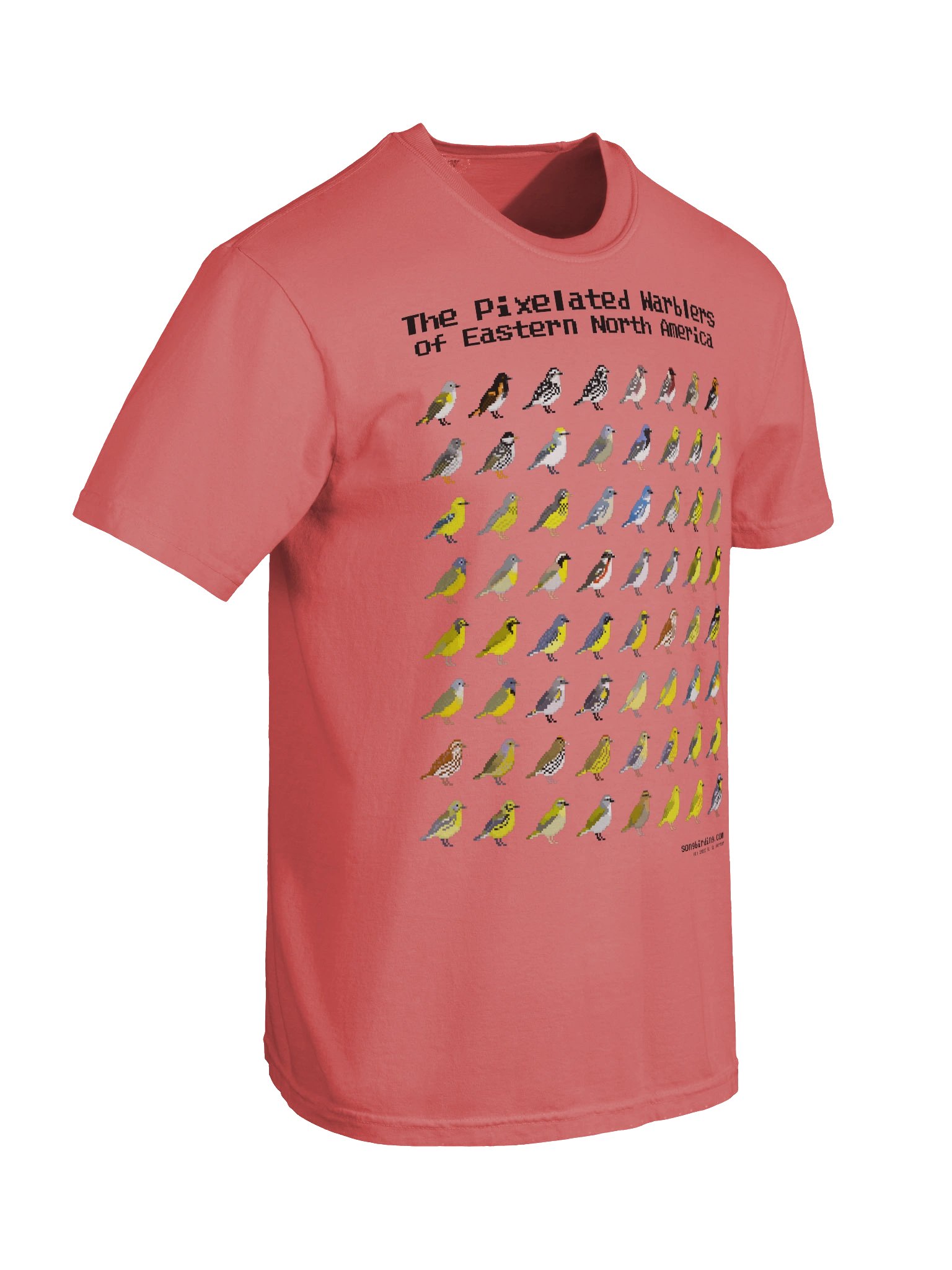 The Pixelated Warblers of Eastern North America Heavyweight Tee (black text) product image (8)