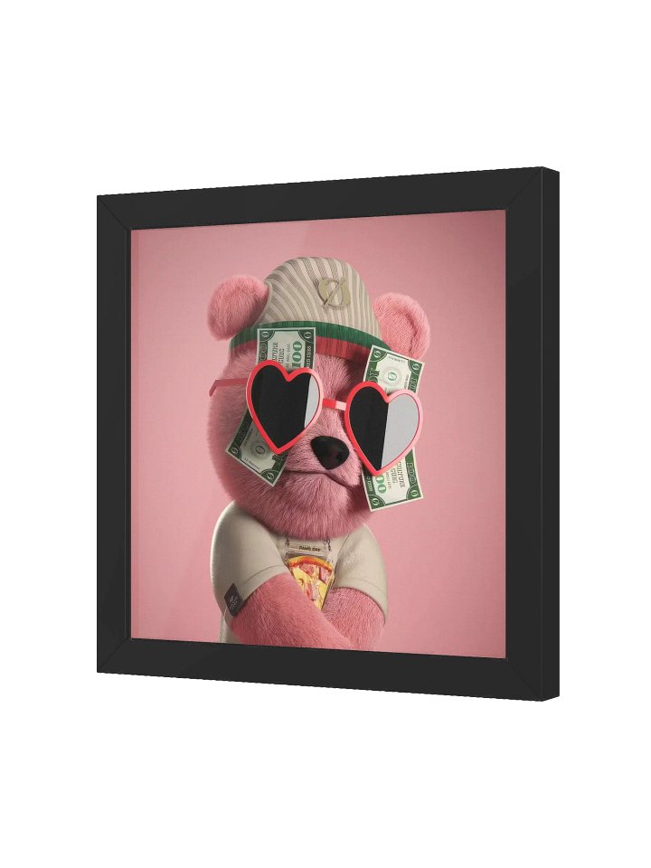 Money Vibes Teddy – Aesthetic Pink Bear Wall Art product image (7)