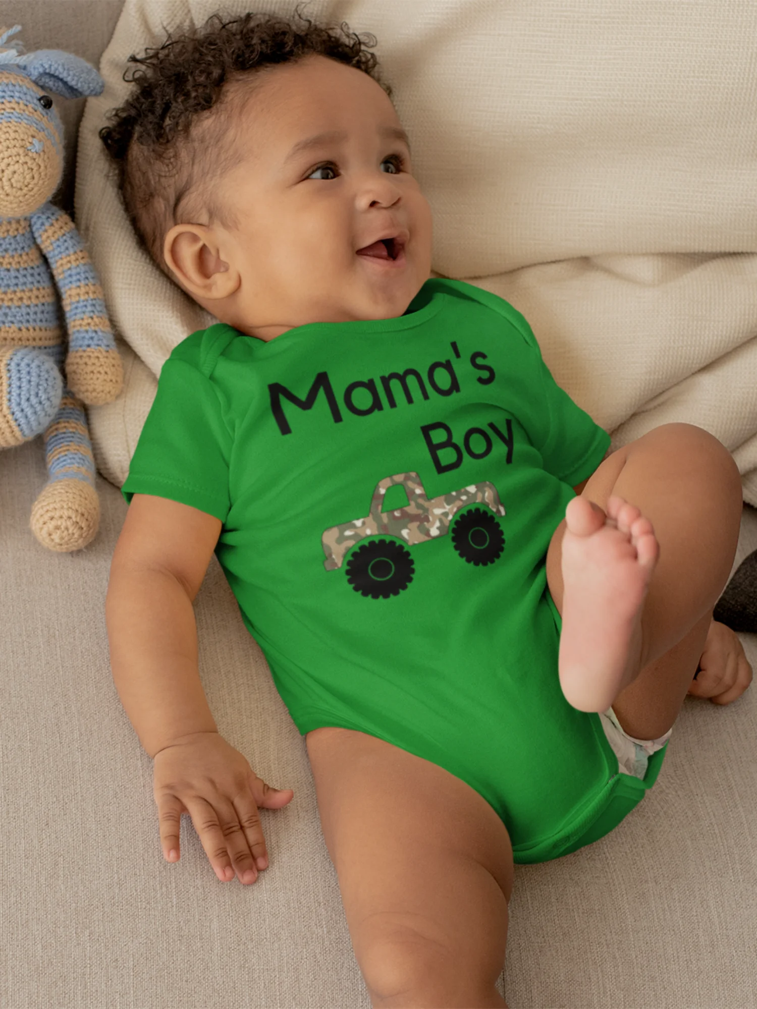 Mama’s Boy Monster Truck Onesie - Cute Boy Outfit - Monster Truck Baby Clothes - Gift for Boy Mom product image (2)