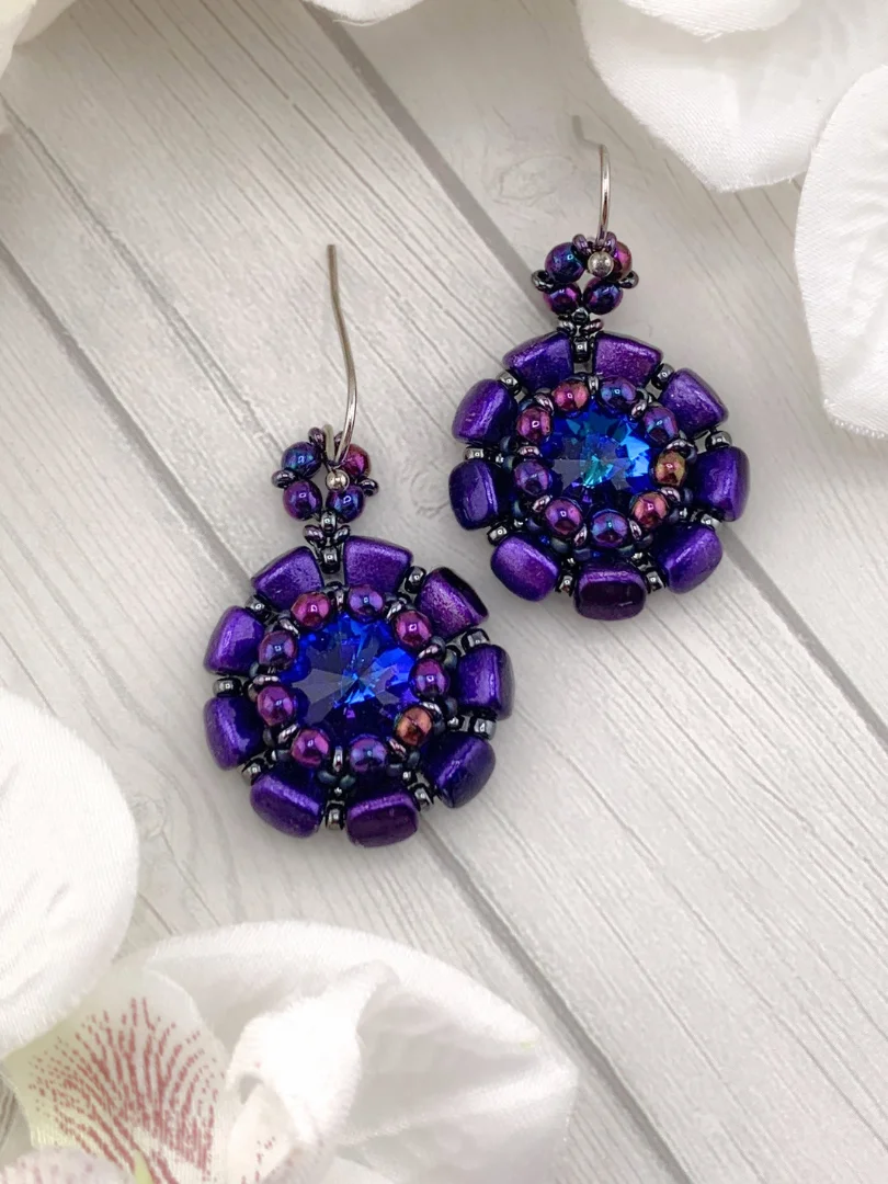 Beading Pattern - Nib-Bit Blossom Crystal Earrings product image (9)