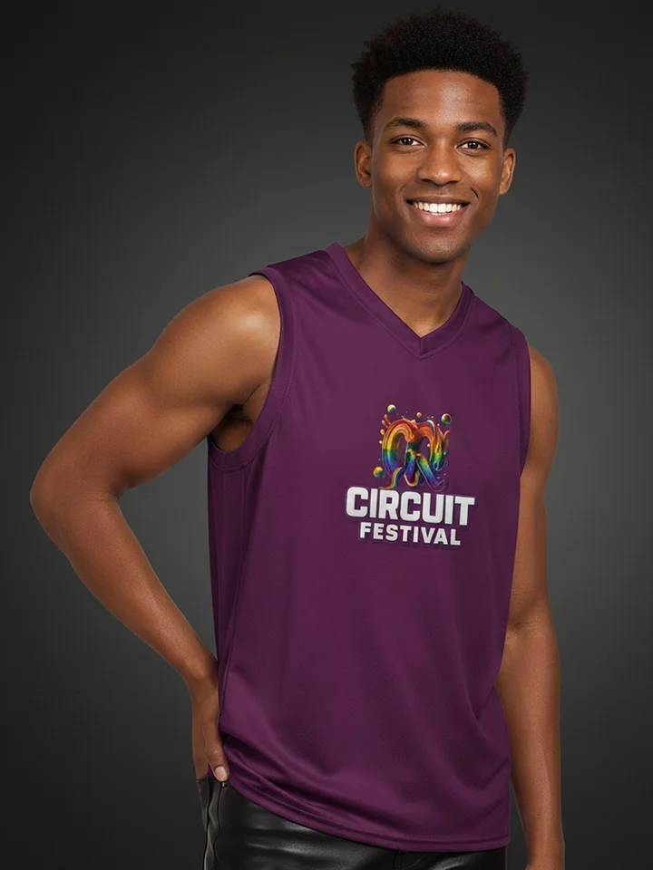 CQ CIRCUIT FESTIVAL SLEEVELESS PERFORMANCE TEE — PURPLE EDITION product image (2)
