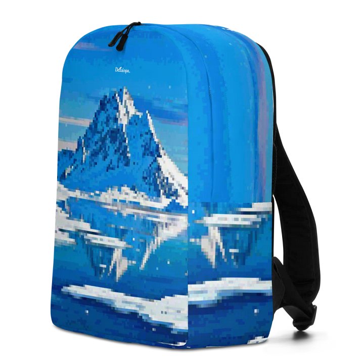 Symmetry Blue Pixel snow mountain Backpack product image (2)
