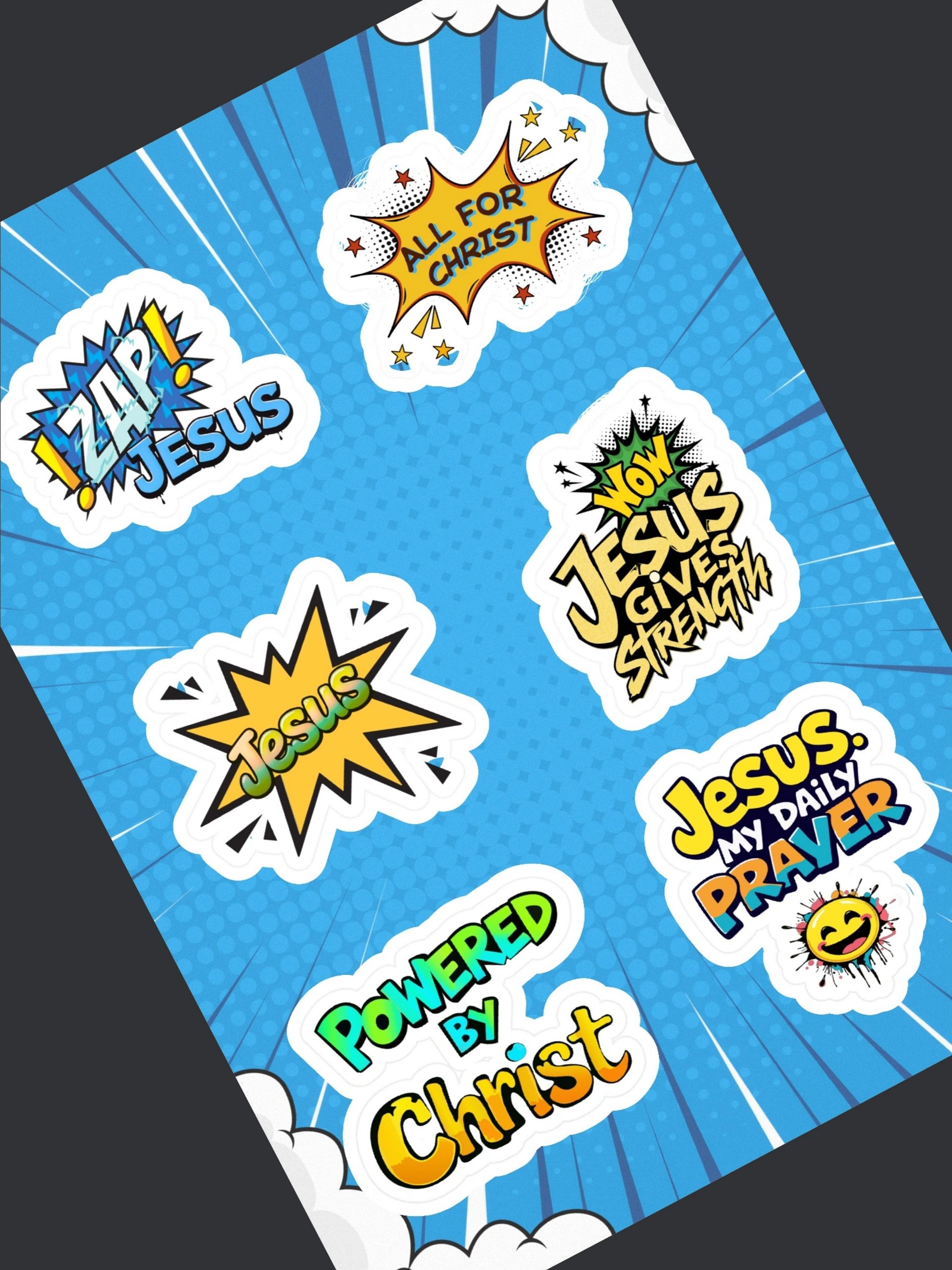 Comic Book Style Jesus Stickers product image (1)