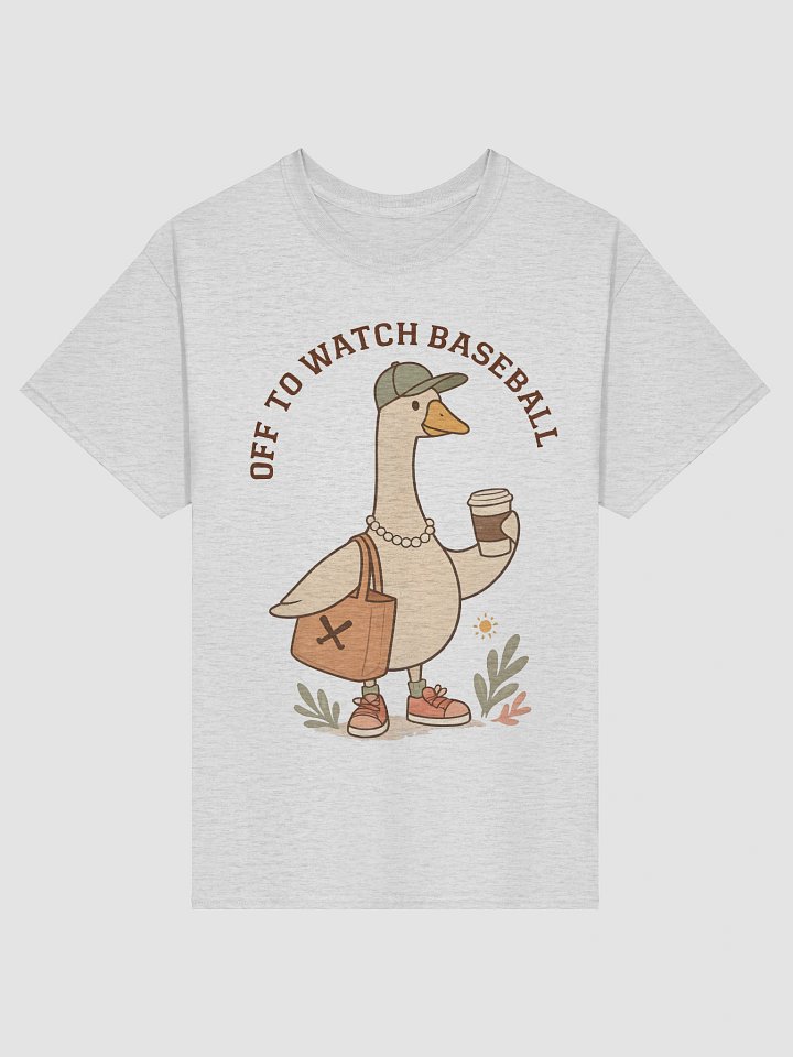 Off To Watch Baseball Shirt - Cute Goose Baseball Tee - Retro Cozy Game Day Apparel - Minimalist MLB 2026 Fan Shirt product image (2)